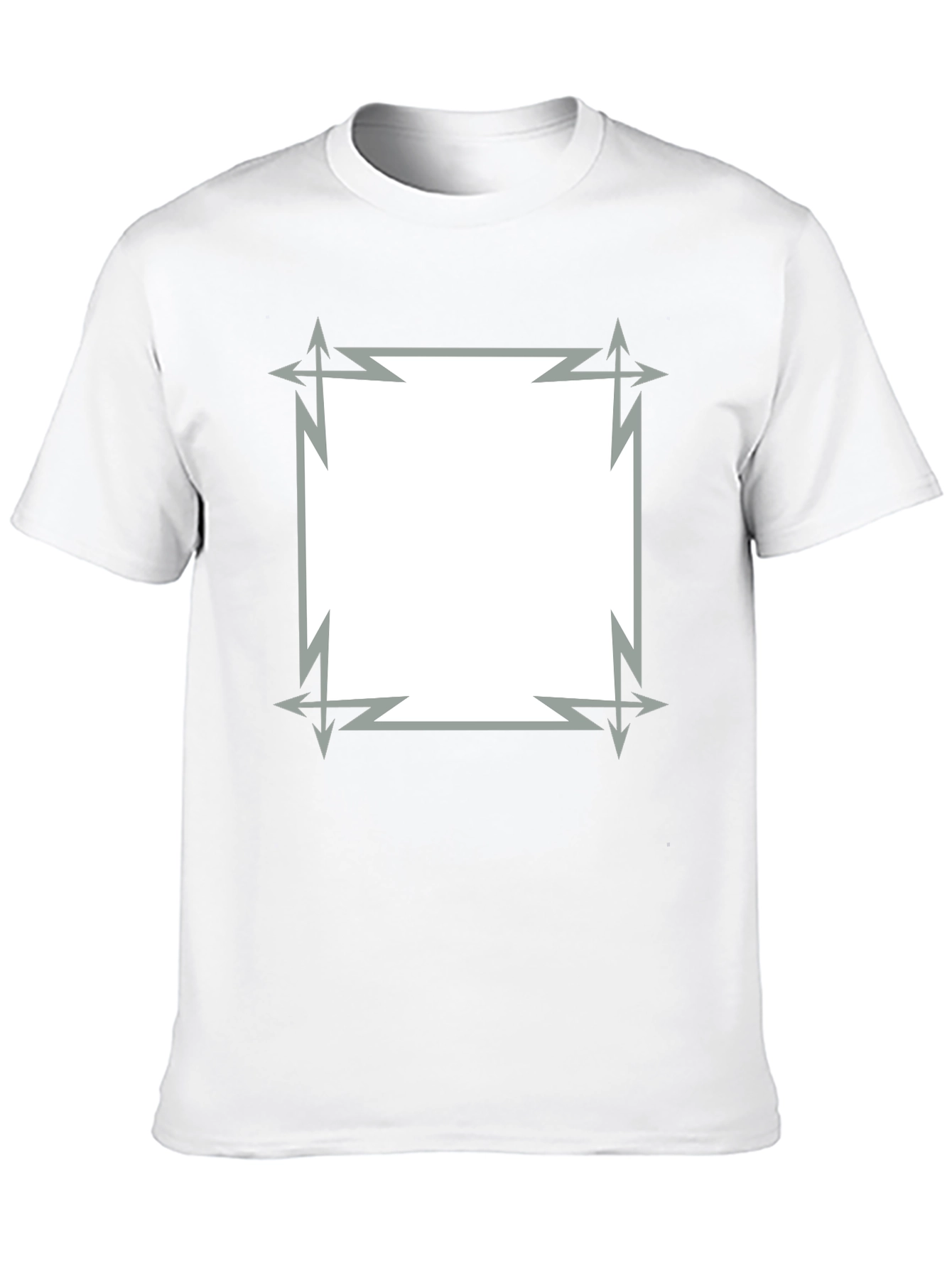 Edgy Graphic Tee - Black T-Shirt with Square Design