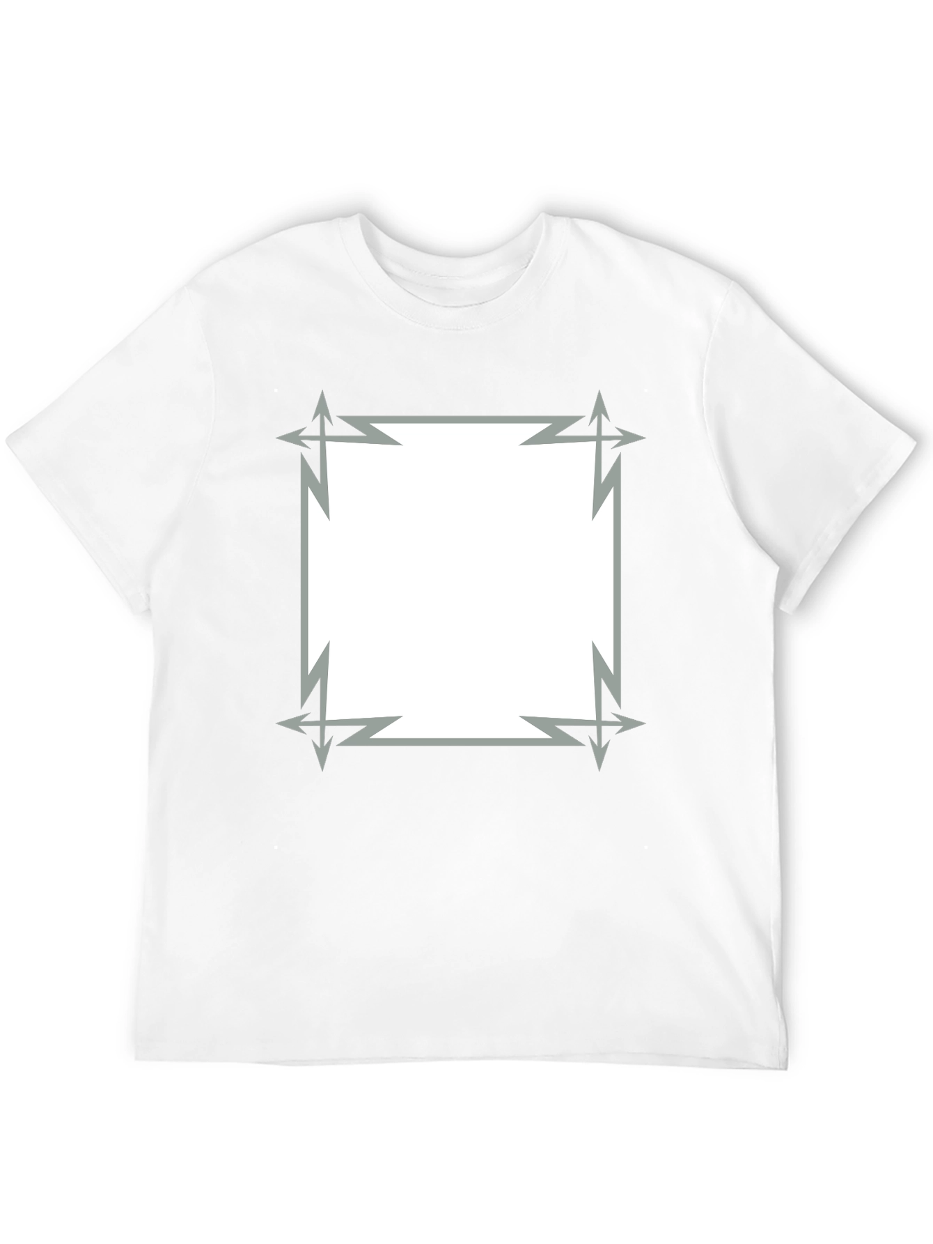 Edgy Graphic Tee - Black T-Shirt with Square Design