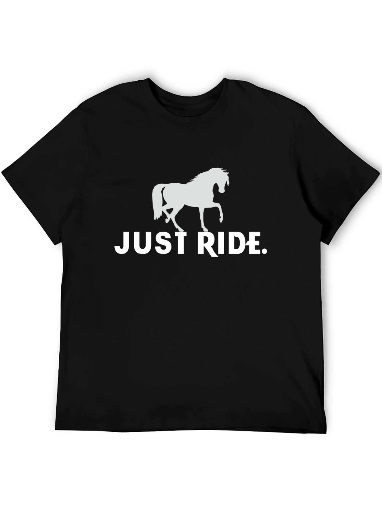 Just Ride Horse T-Shirt - Black Graphic Tee