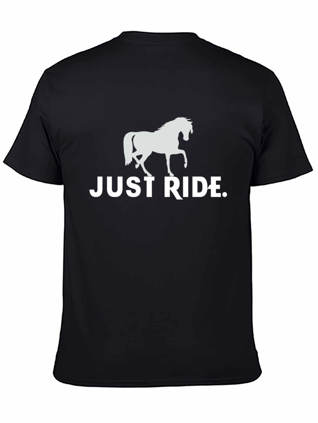 Just Ride Horse T-Shirt - Black Graphic Tee