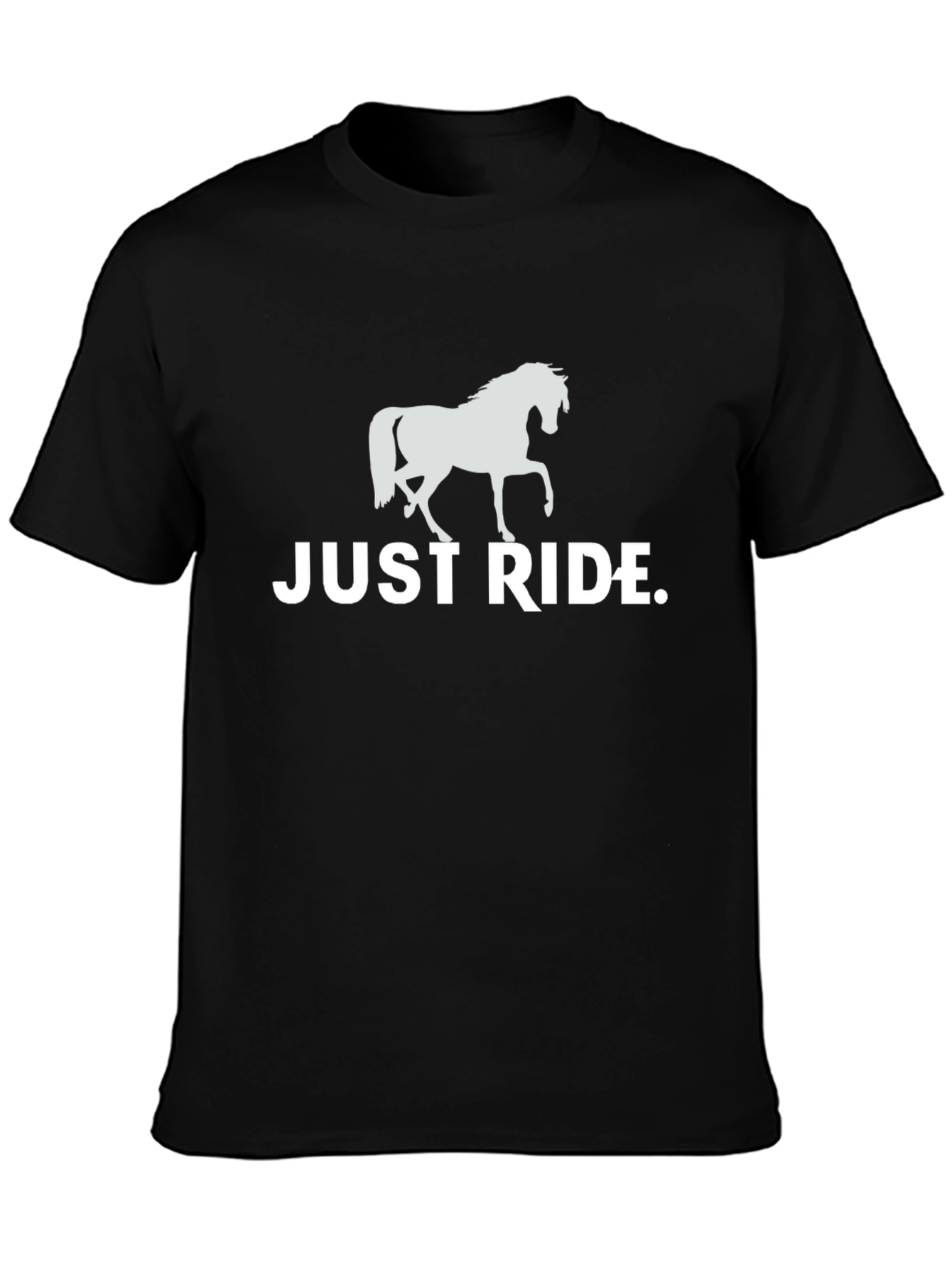Just Ride Horse T-Shirt - Black Graphic Tee