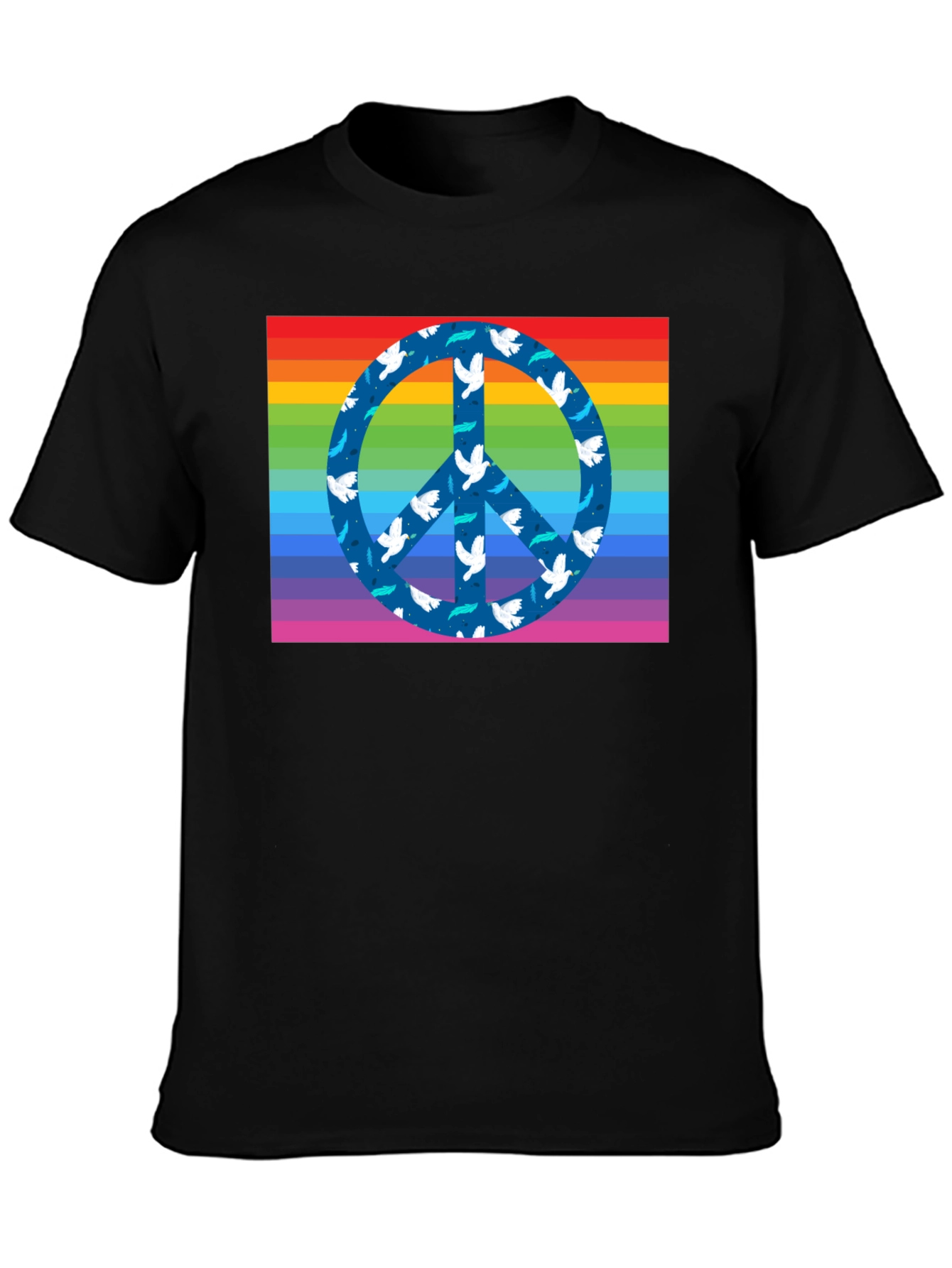 Rainbow Peace Sign Dove T-Shirt
