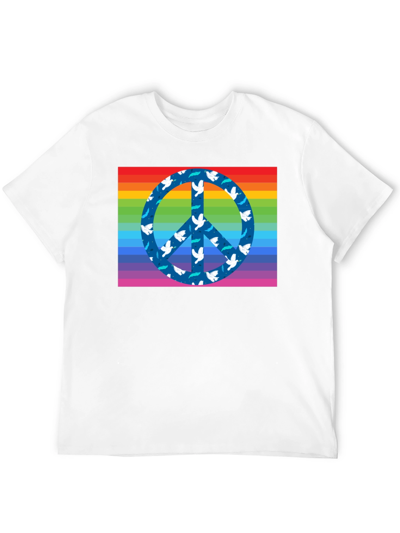 Rainbow Peace Sign Dove T-Shirt
