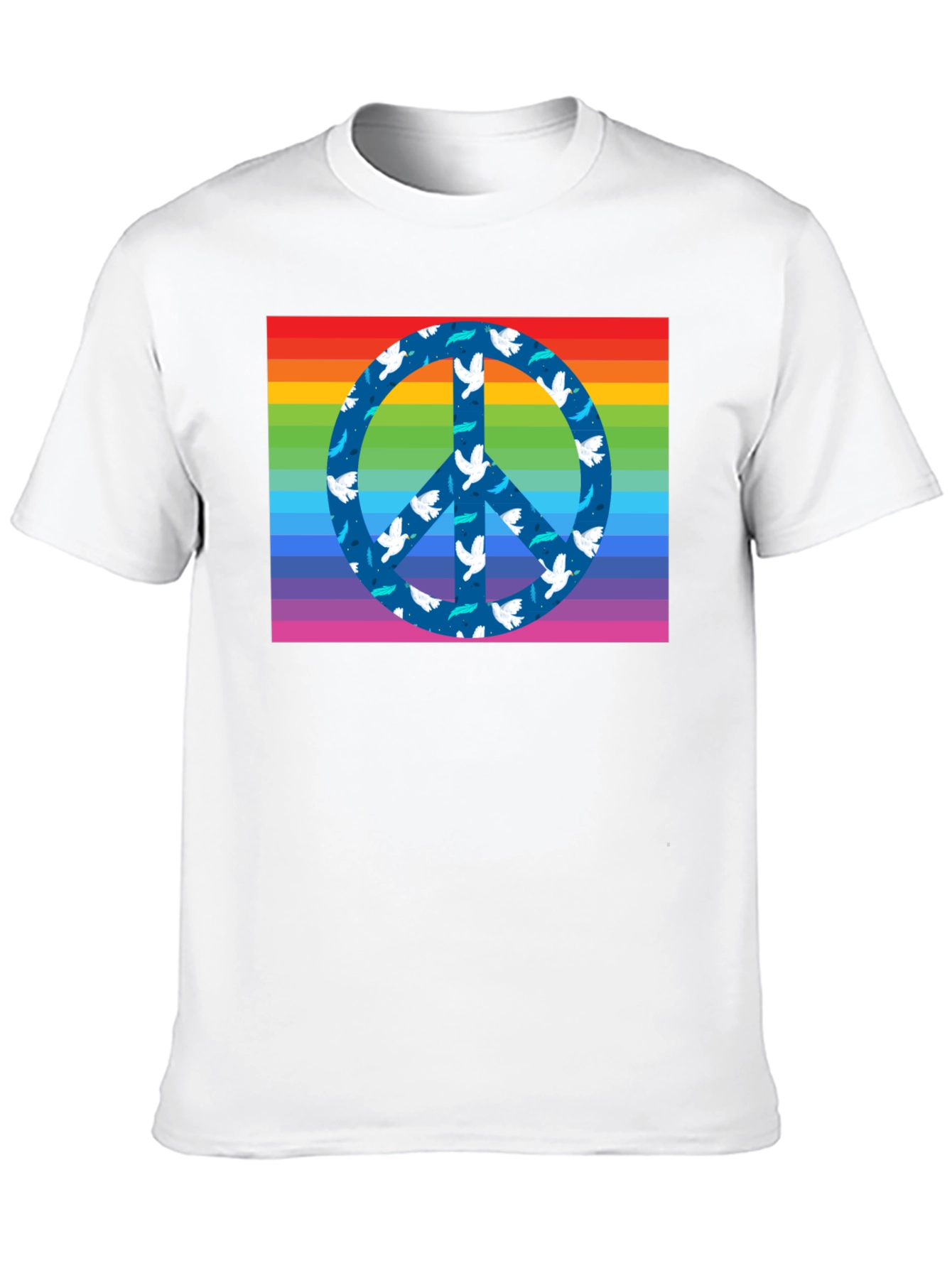 Rainbow Peace Sign Dove T-Shirt