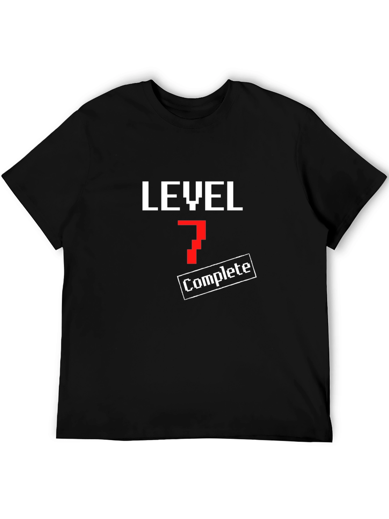 Level 7 Complete Black T-Shirt - Gamer Style