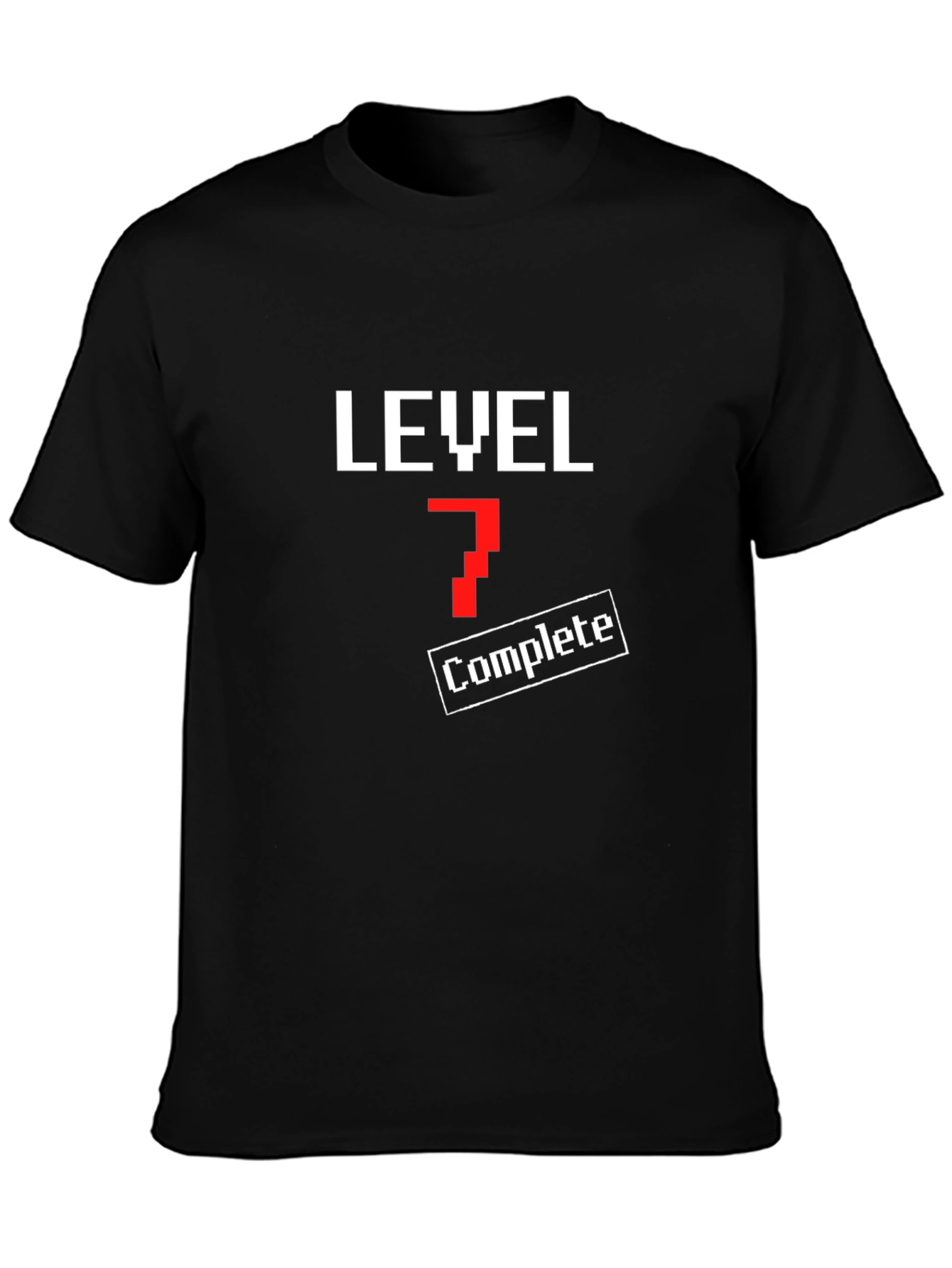 Level 7 Complete Black T-Shirt - Gamer Style