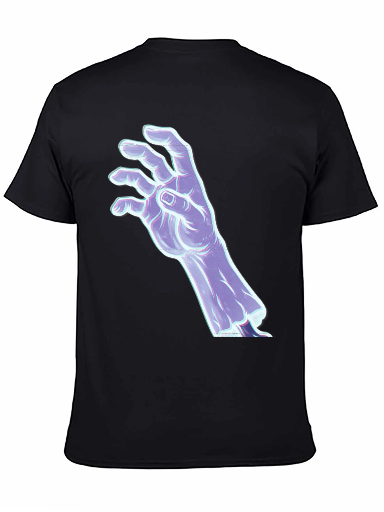 Mystic Hand Graphic Tee - Black Cotton T-Shirt