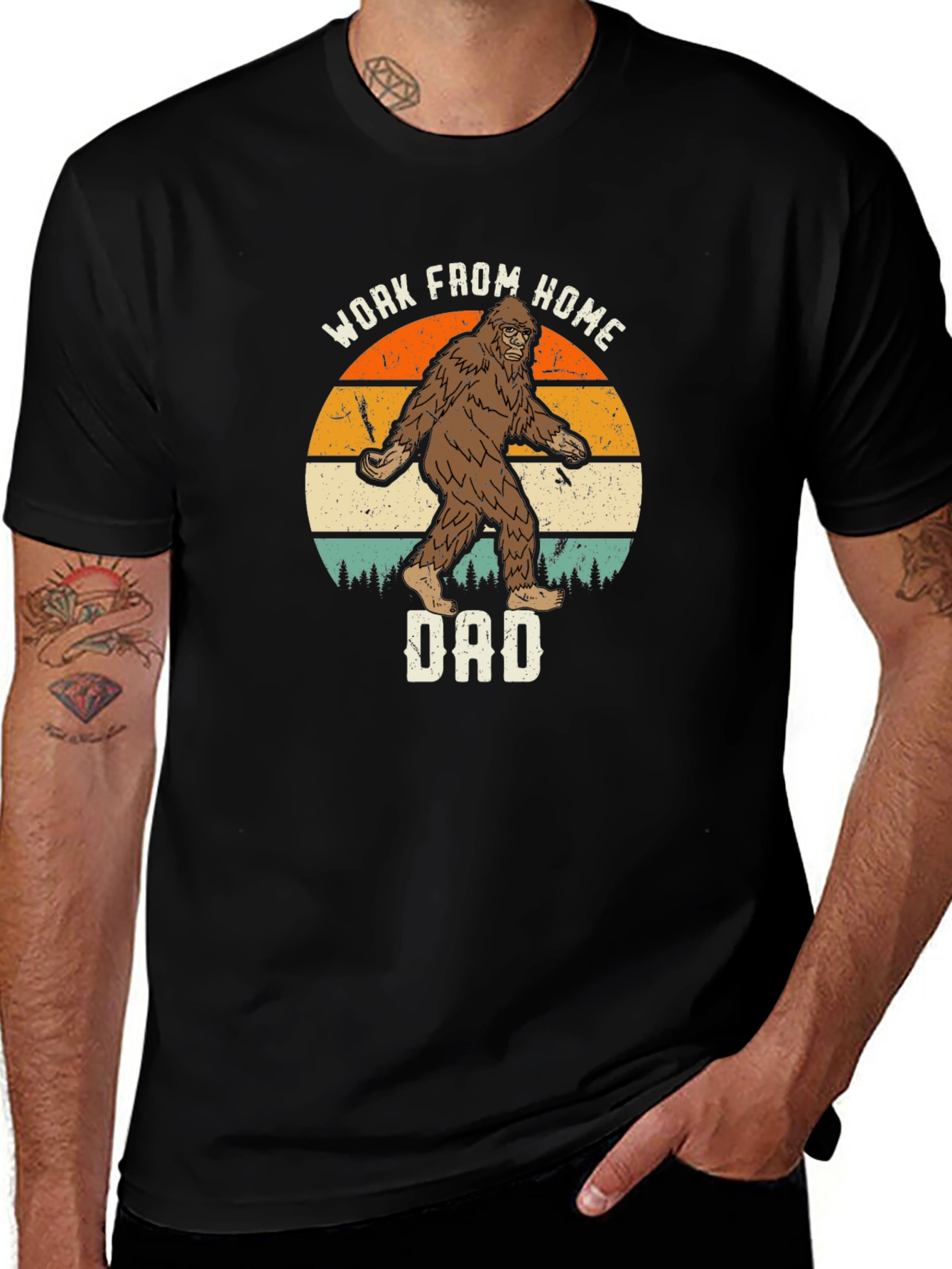 Work From Home Dad Bigfoot T-Shirt