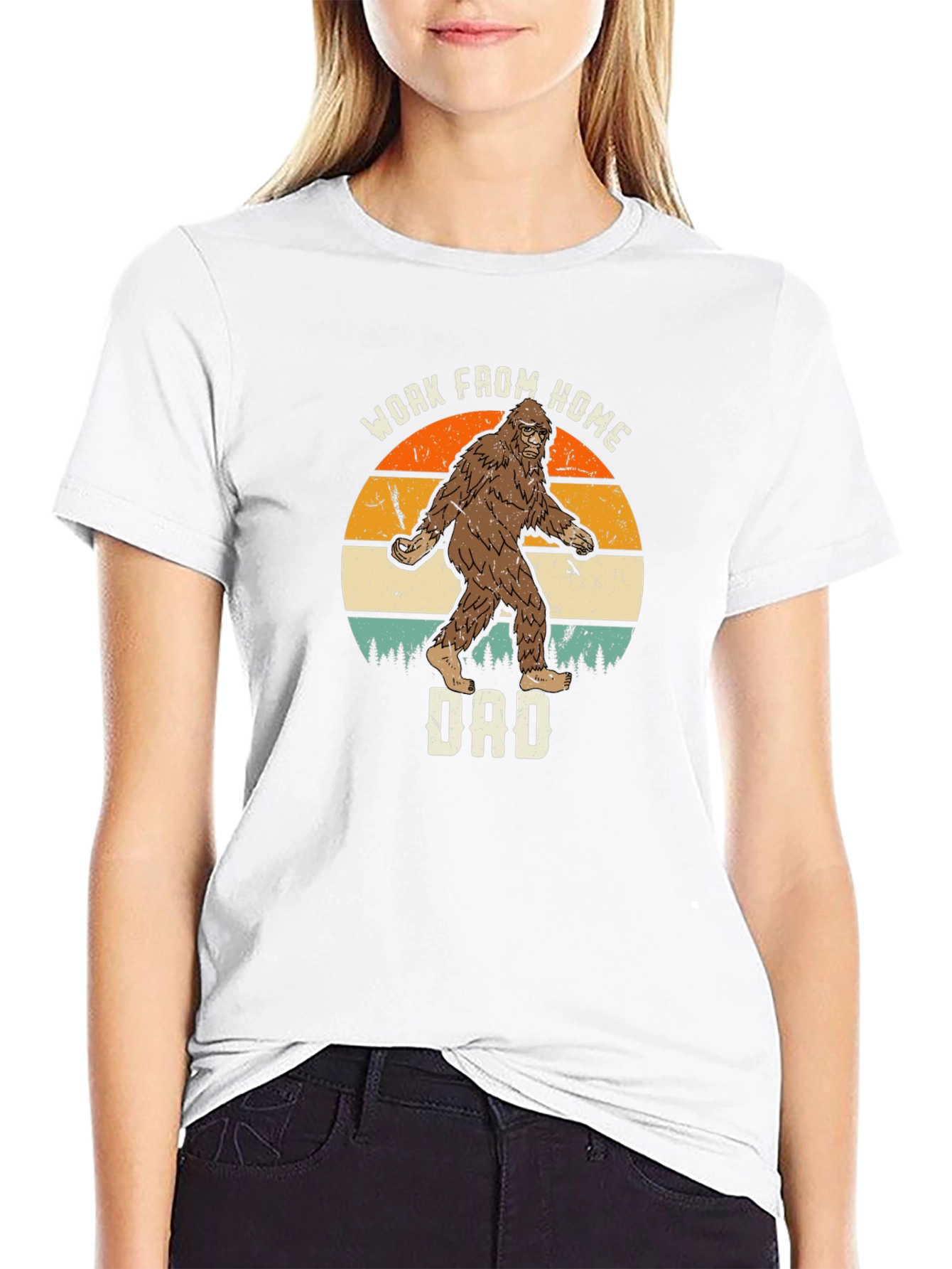 Work From Home Dad Bigfoot T-Shirt