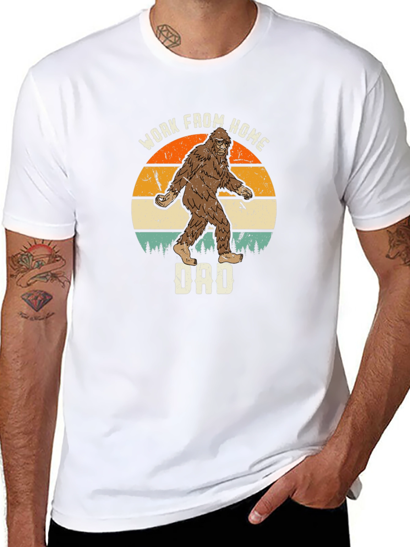Work From Home Dad Bigfoot T-Shirt