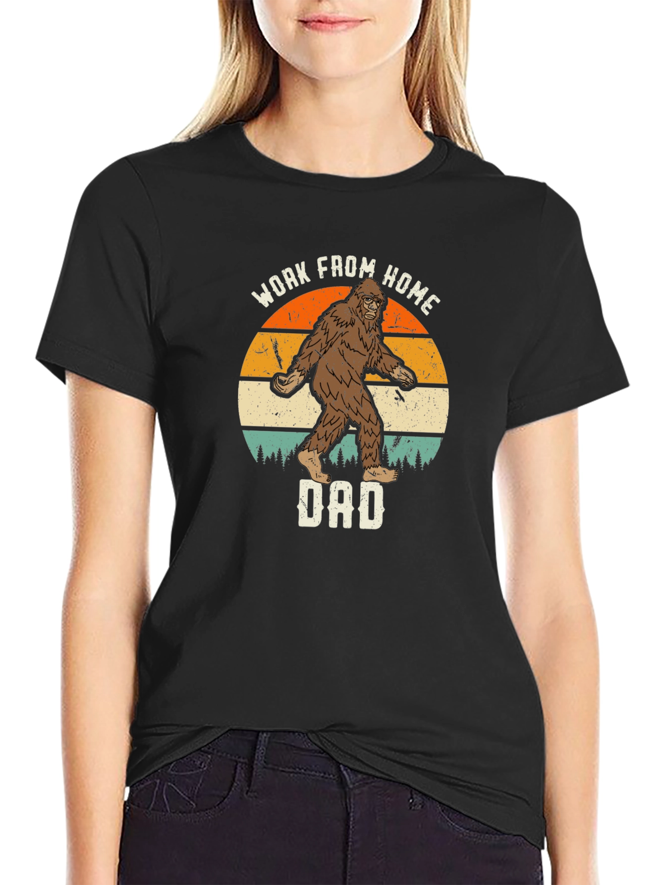 Work From Home Dad Bigfoot T-Shirt