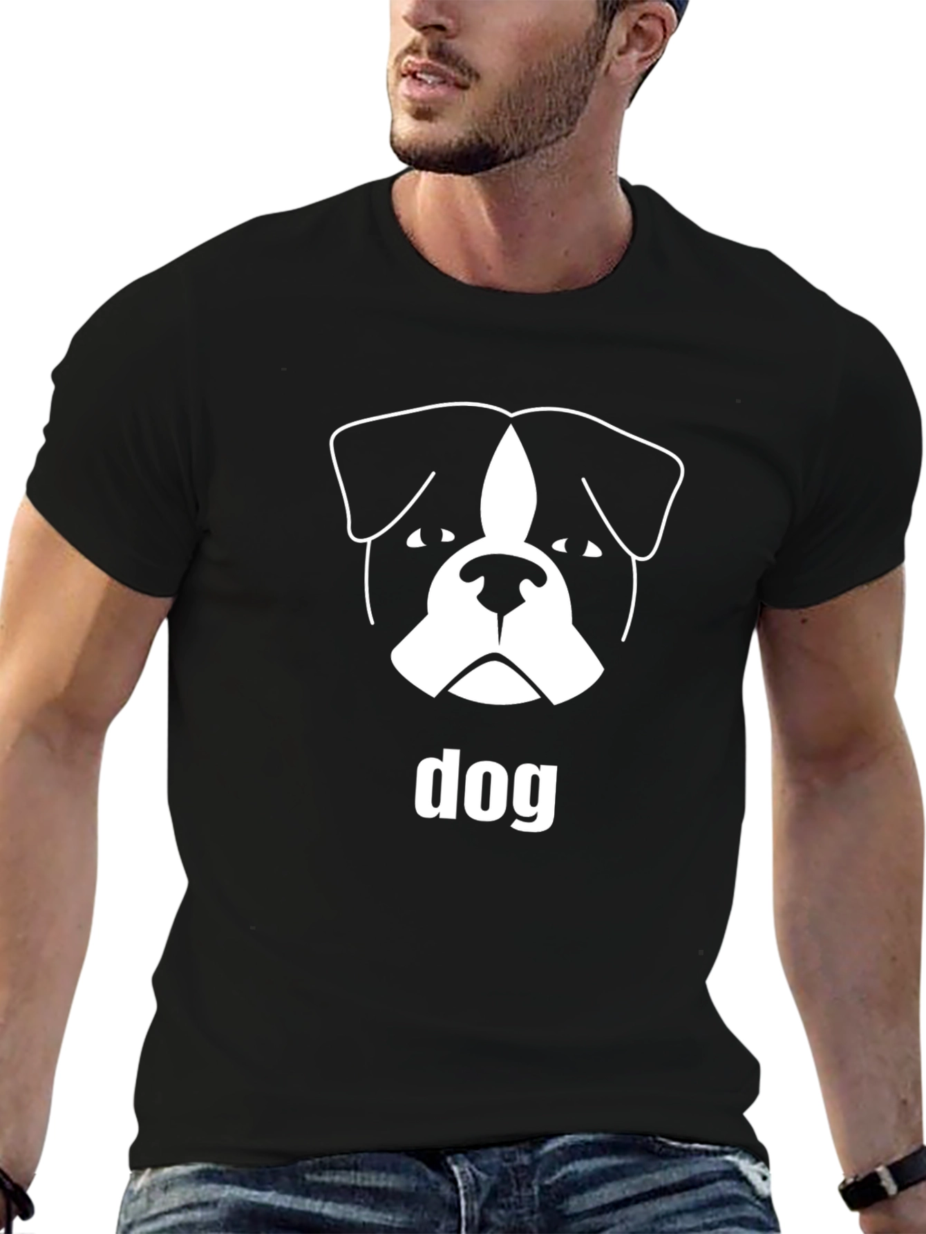Dog Graphic Tee - Unisex Black T-Shirt