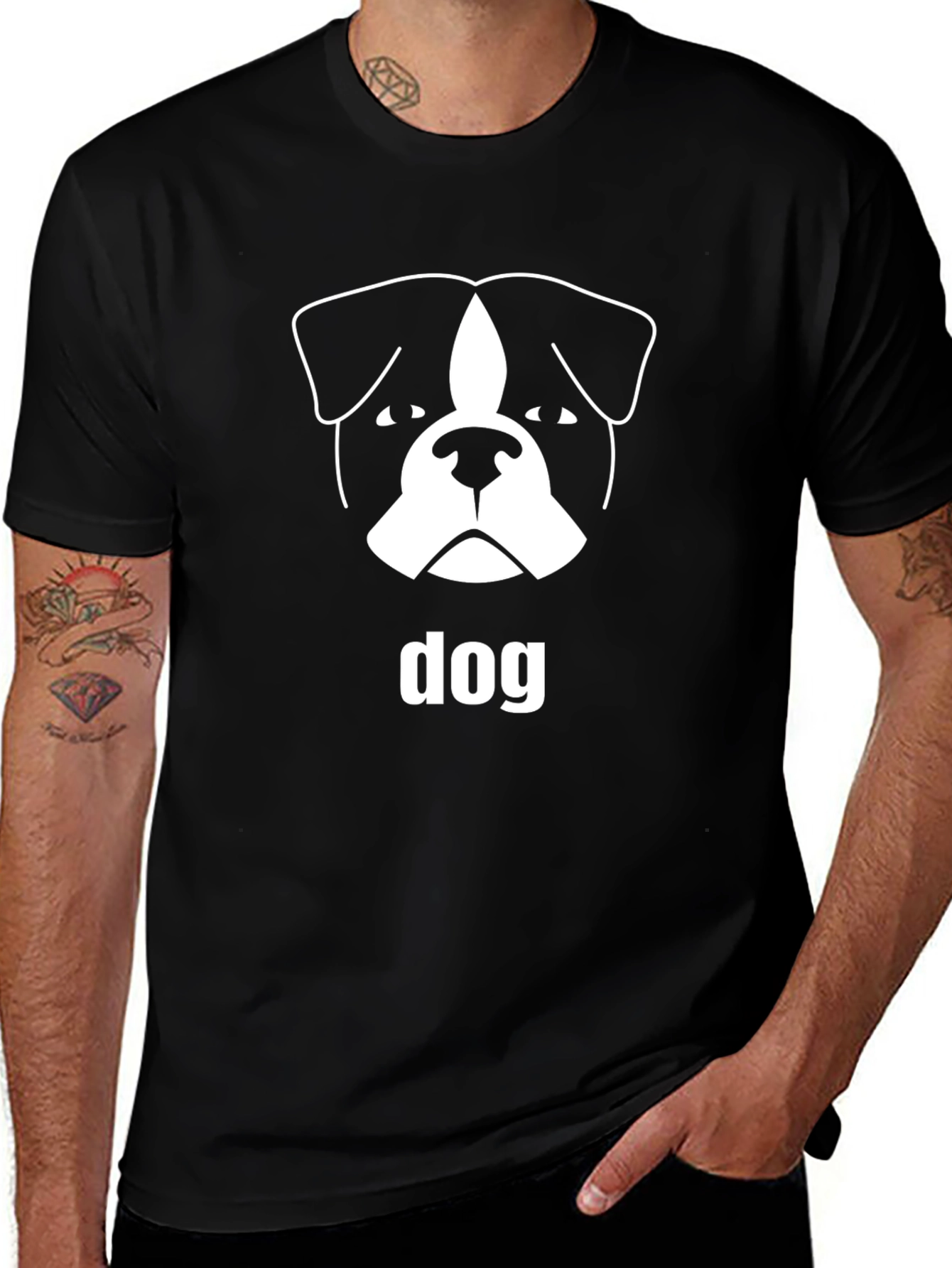 Dog Graphic Tee - Unisex Black T-Shirt