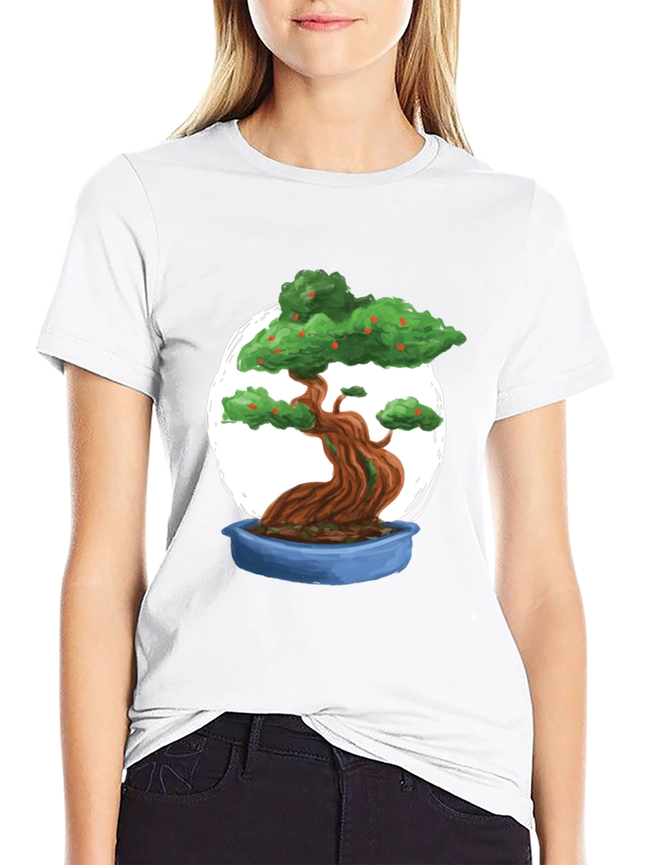 Bonsai Tree Graphic Tee - Unique Stylish Casual
