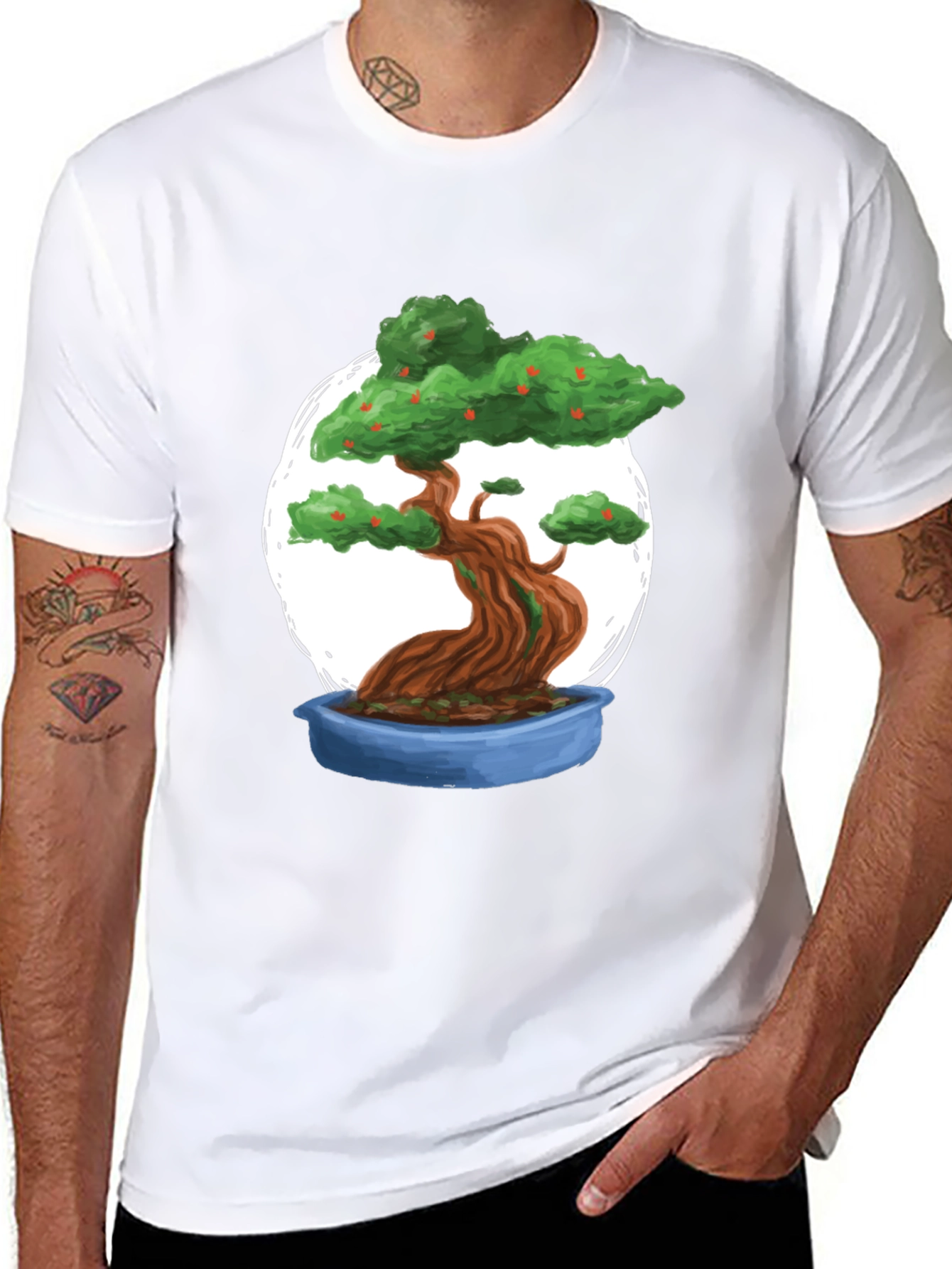 Bonsai Tree Graphic Tee - Unique Stylish Casual