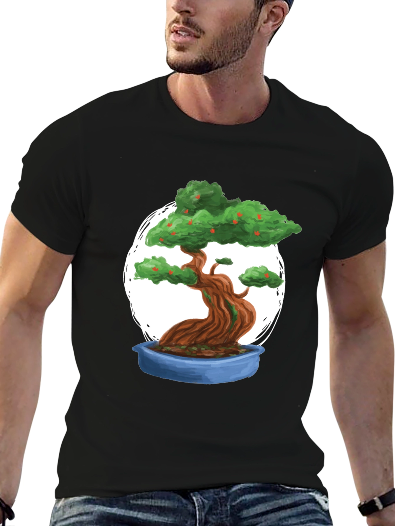 Bonsai Tree Graphic Tee - Unique Stylish Casual