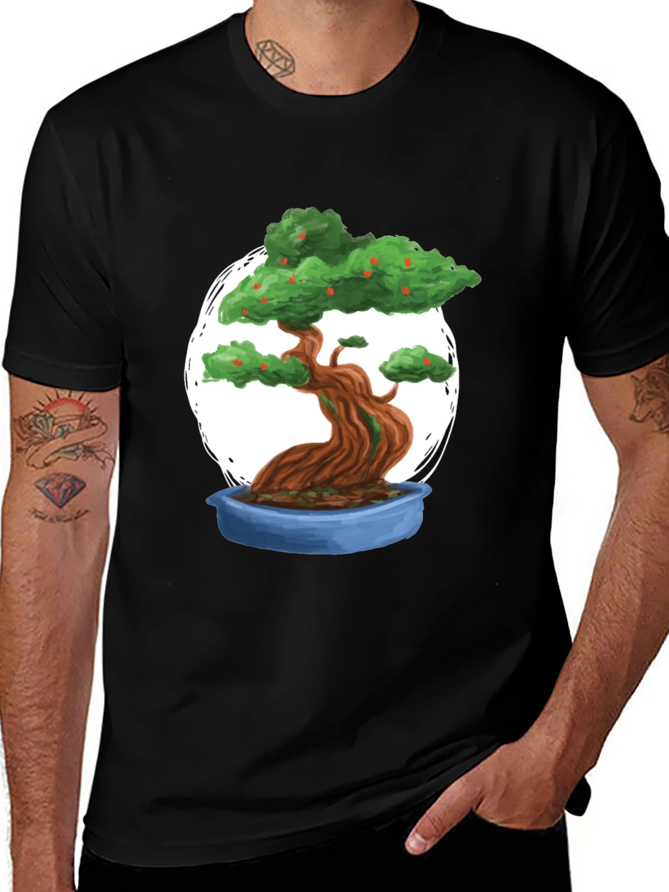 Bonsai Tree Graphic Tee - Unique Stylish Casual