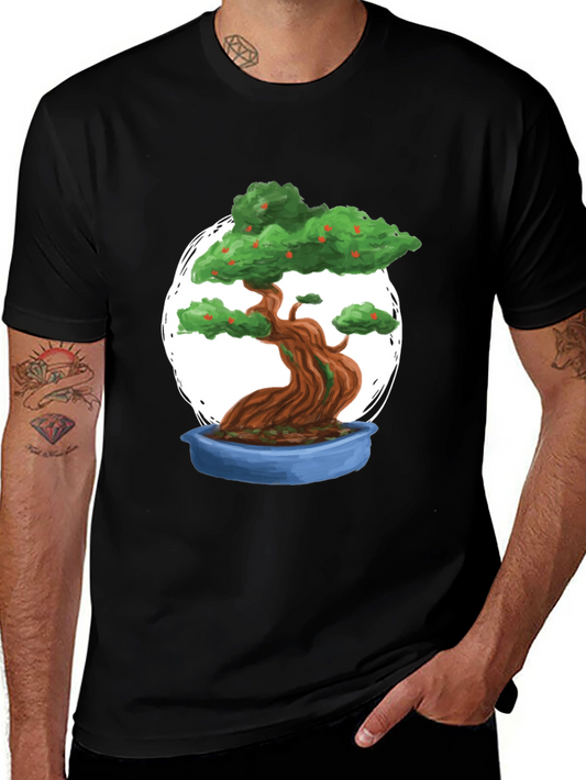 Bonsai Tree Graphic Tee - Unique Stylish Casual