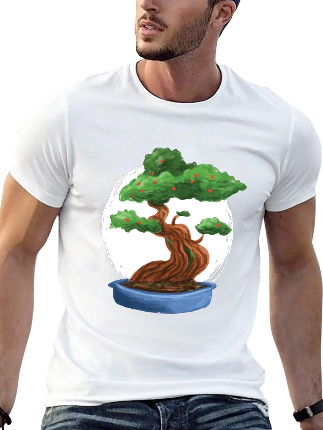 Bonsai Tree Graphic Tee - Unique Stylish Casual
