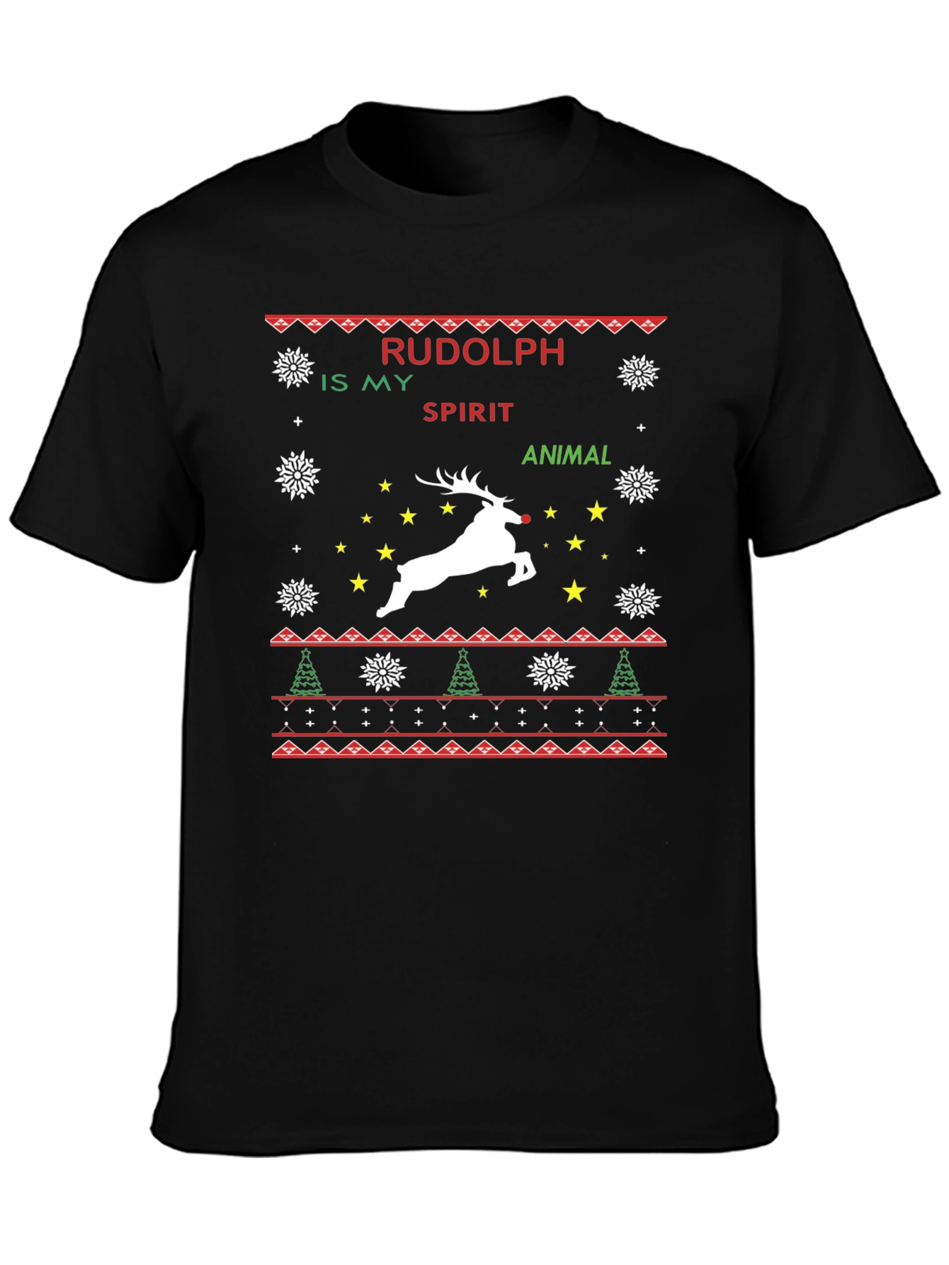 Rudolph Spirit Animal Christmas Graphic Tee