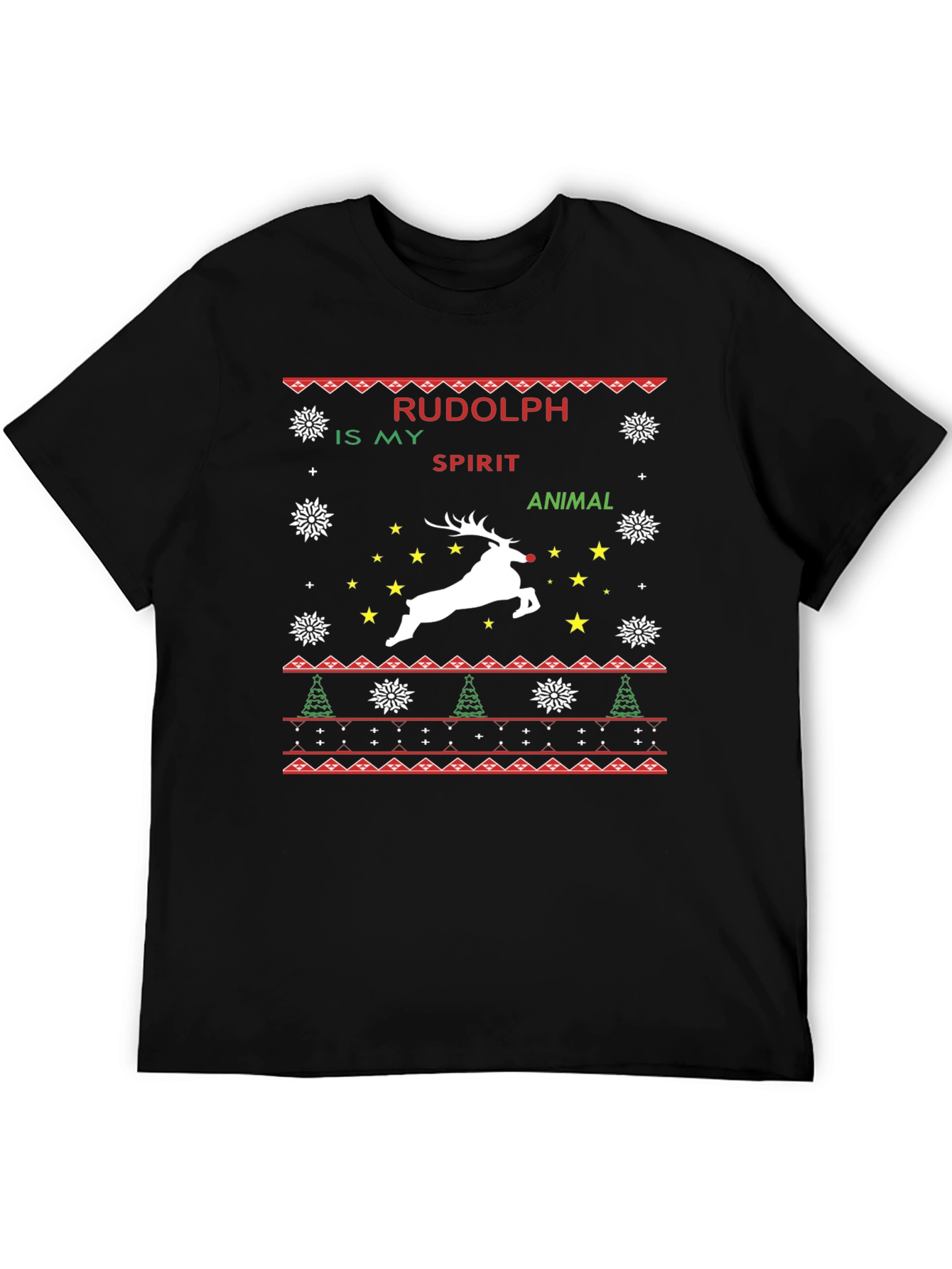 Rudolph Spirit Animal Christmas Graphic Tee