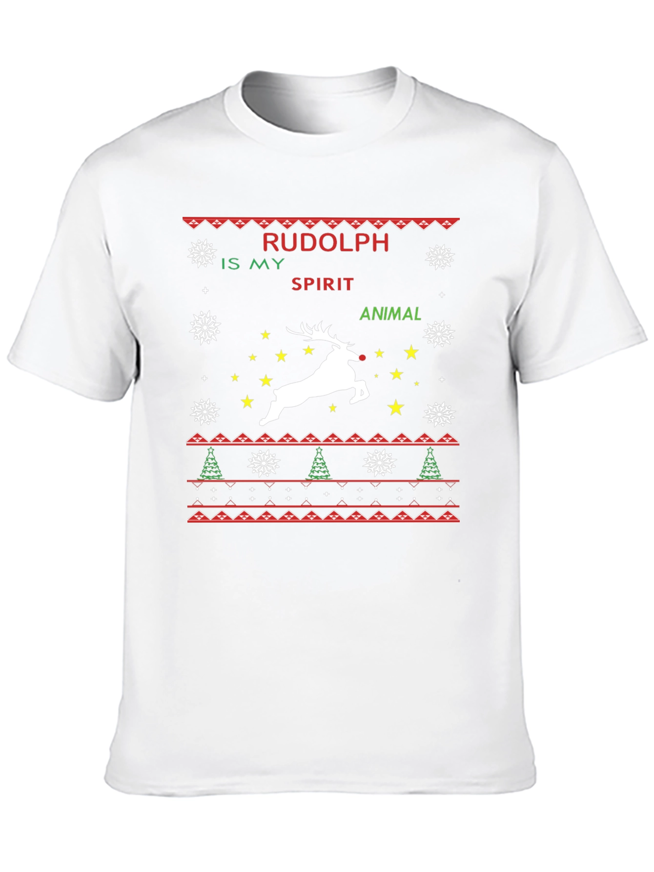 Rudolph Spirit Animal Christmas Graphic Tee