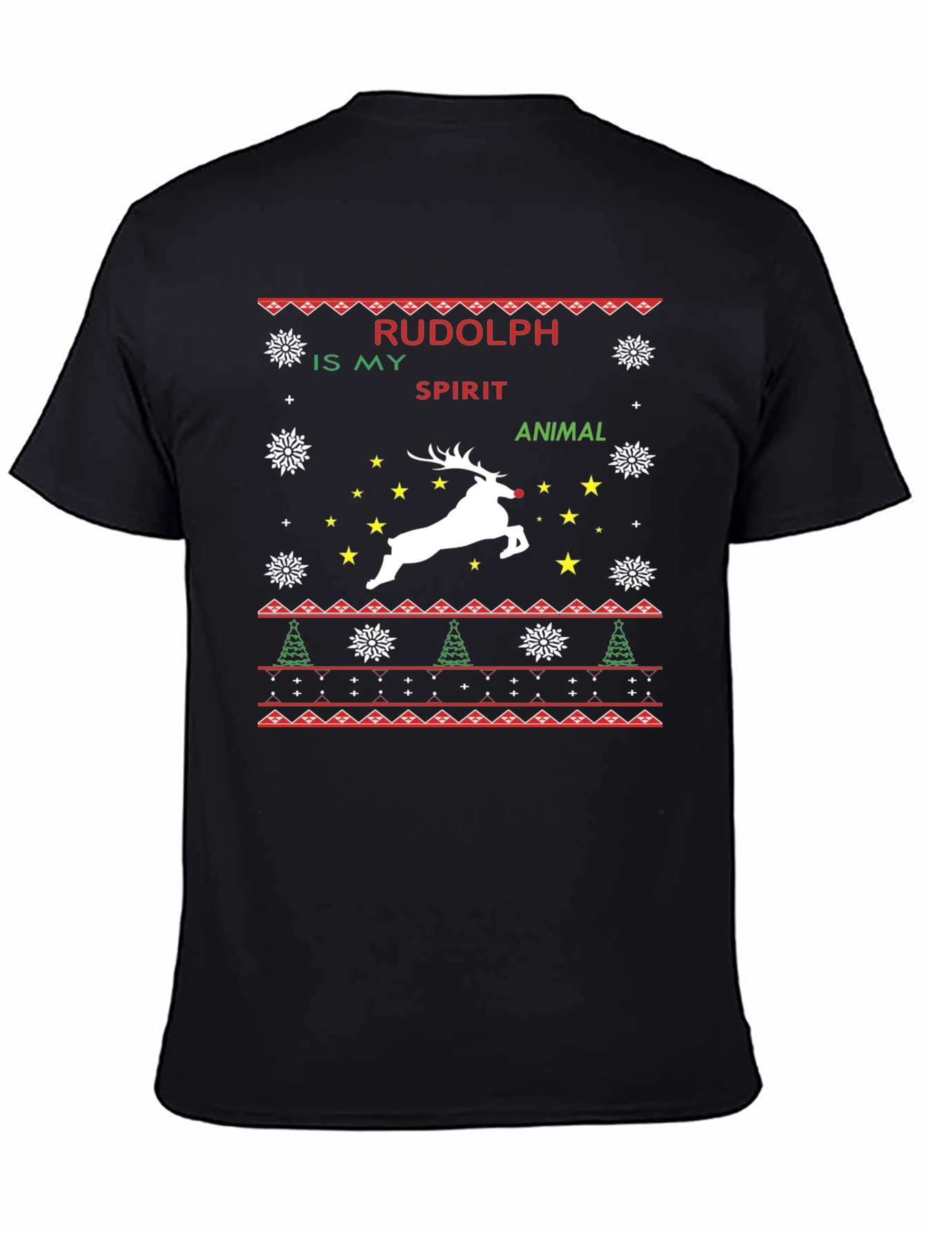 Rudolph Spirit Animal Christmas Graphic Tee