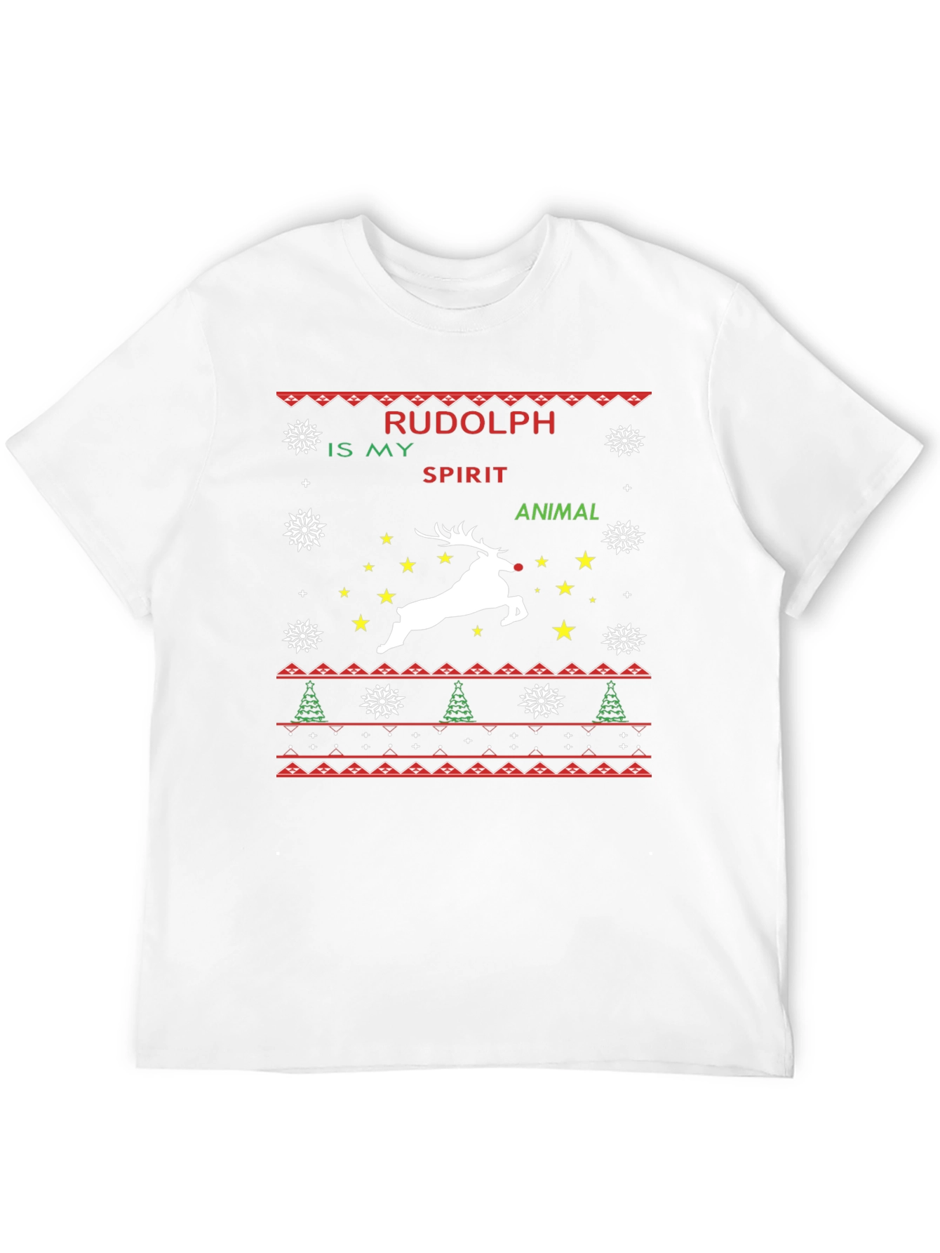 Rudolph Spirit Animal Christmas Graphic Tee