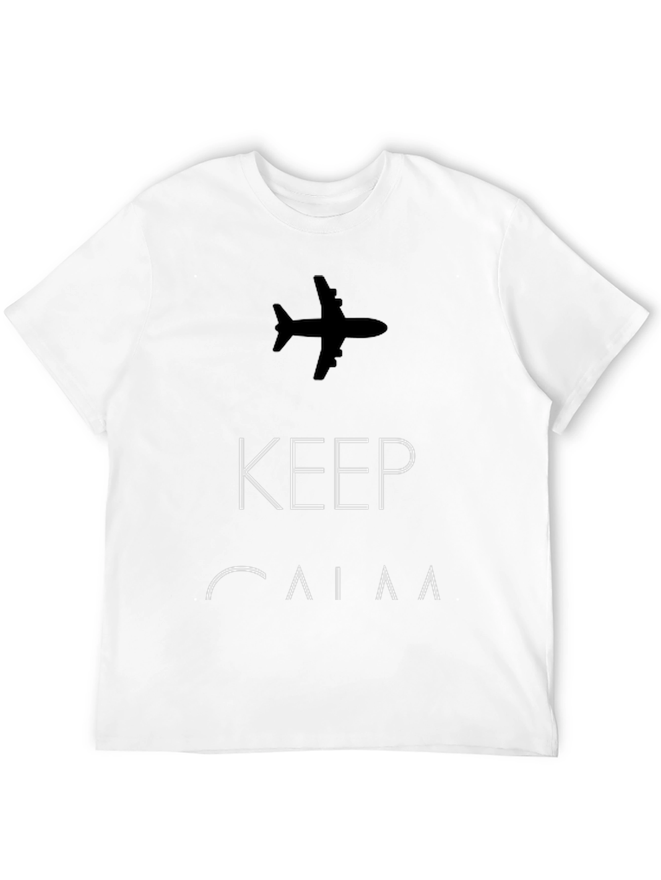 Keep Calm & Fly On Black Graphic Tee