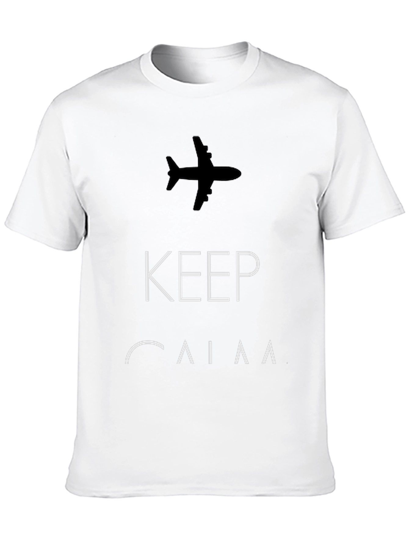 Keep Calm & Fly On Black Graphic Tee