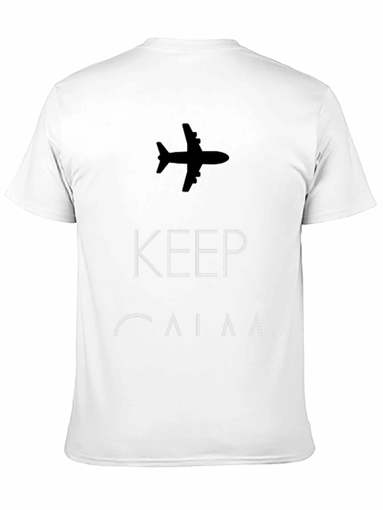 Keep Calm & Fly On Black Graphic Tee