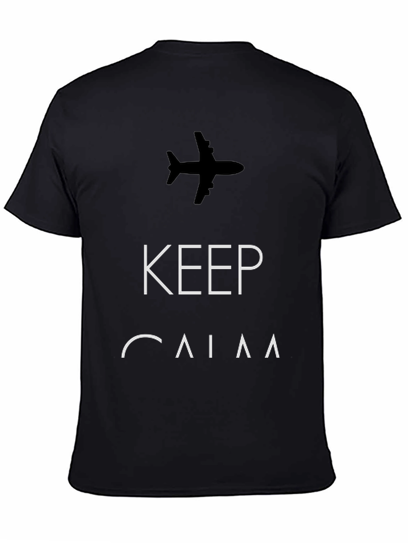 Keep Calm & Fly On Black Graphic Tee