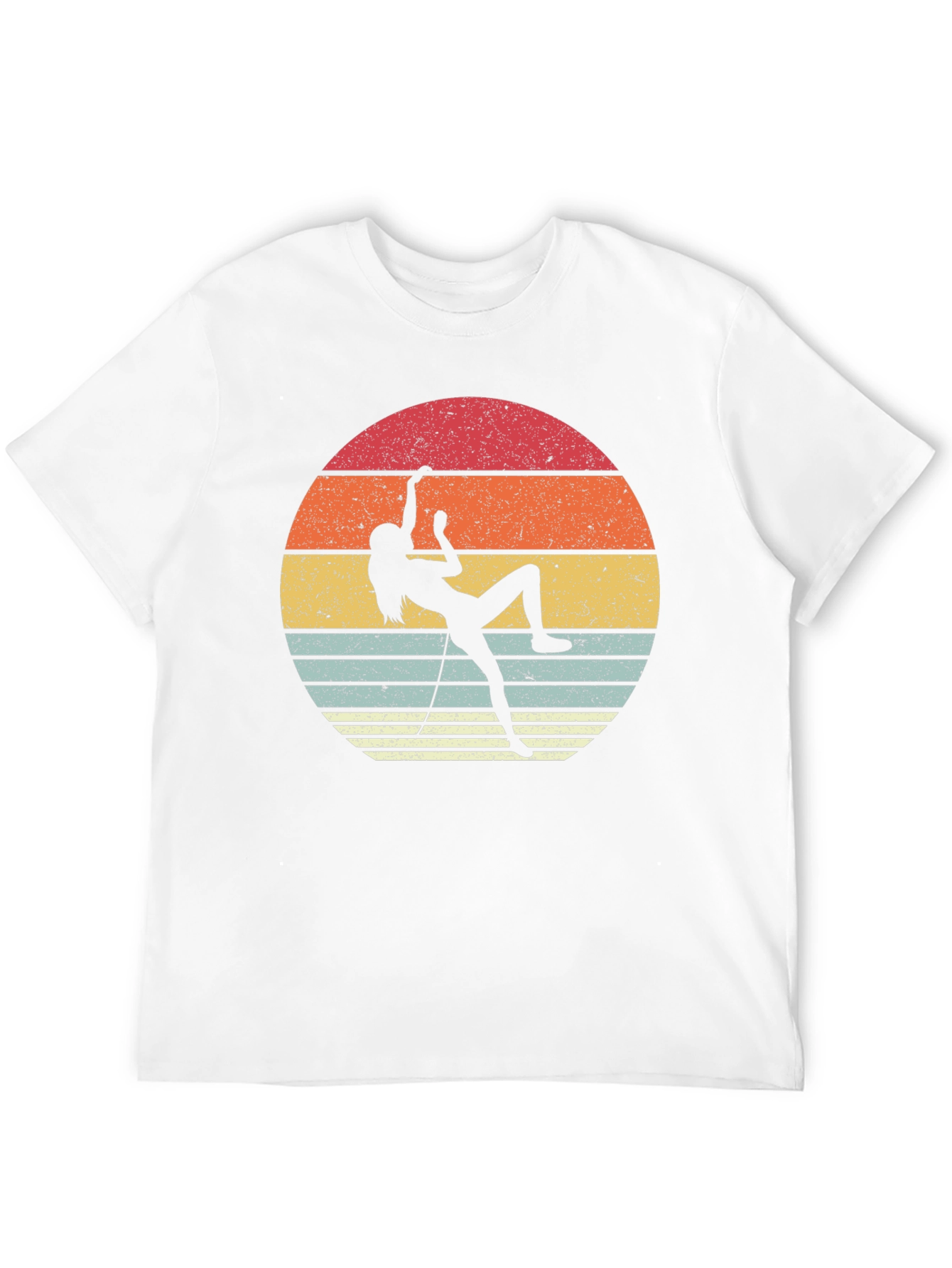 Retro Rock Climbing Sunset Graphic Tee