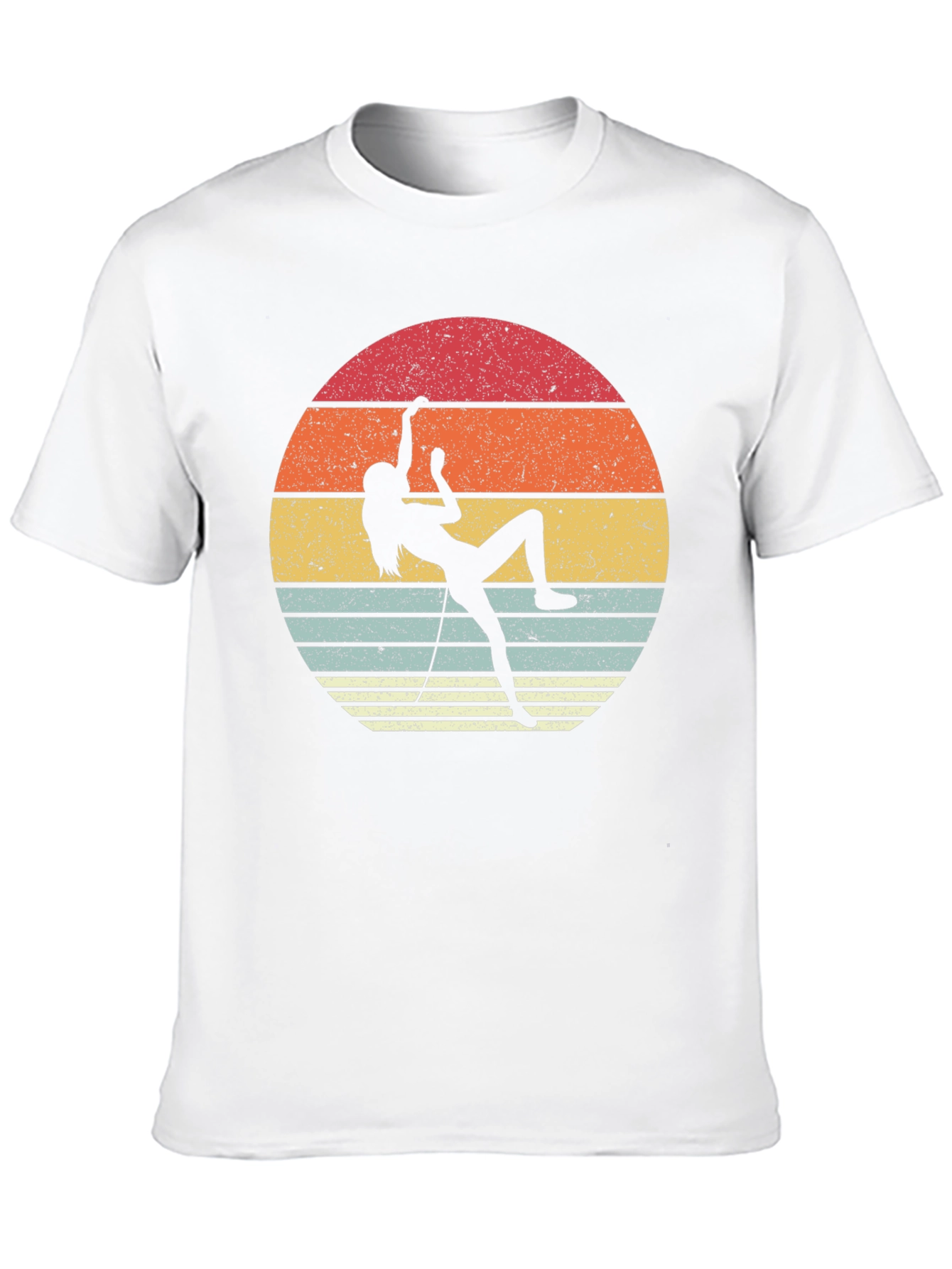 Retro Rock Climbing Sunset Graphic Tee