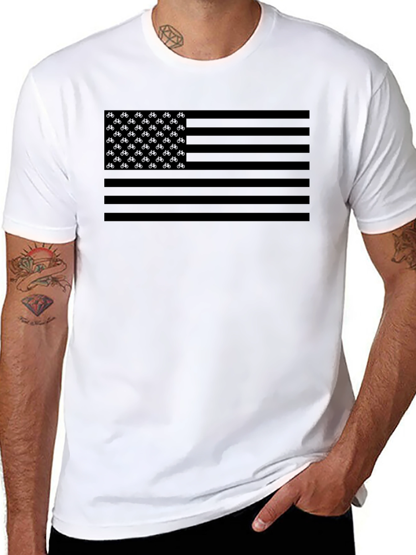 Blacked Out American Flag T-Shirt