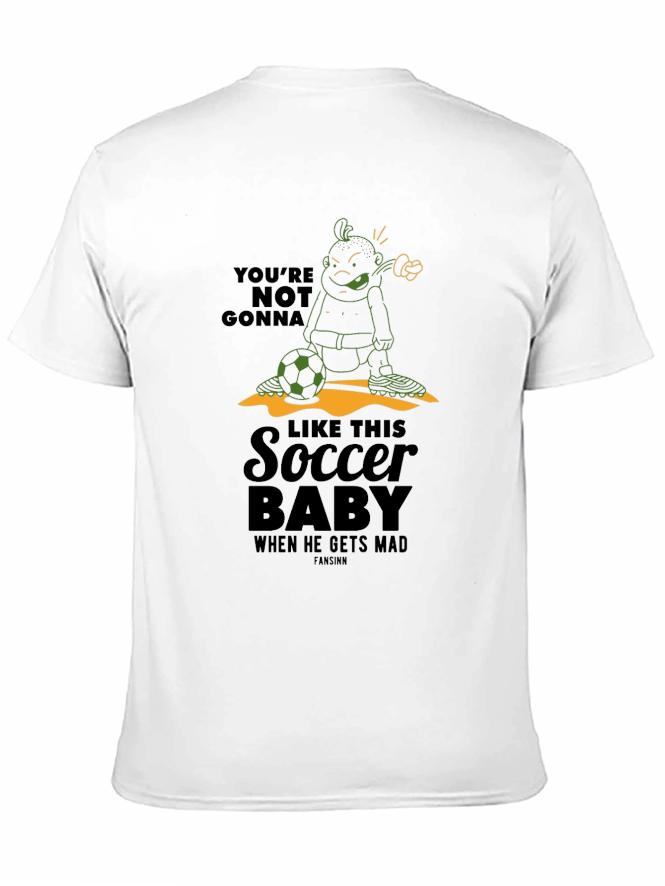 Soccer Baby Mad Cartoon Graphic T-Shirt