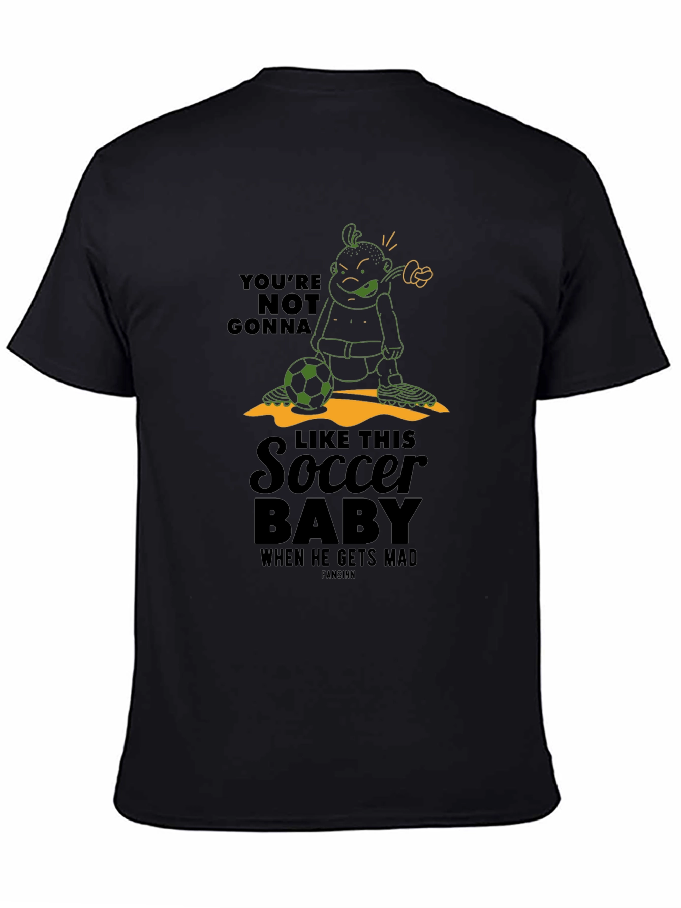 Soccer Baby Mad Cartoon Graphic T-Shirt