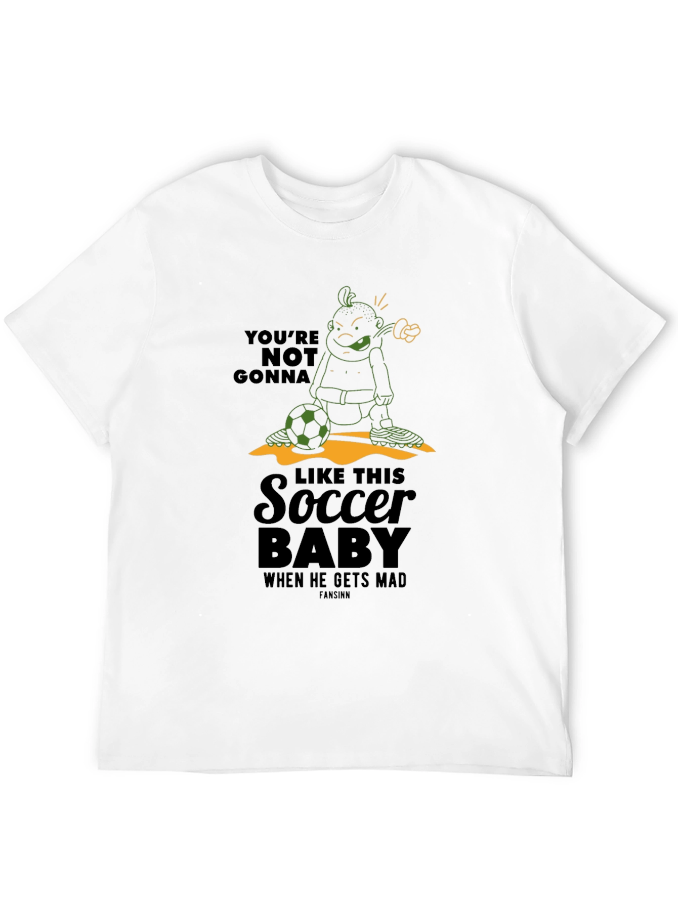 Soccer Baby Mad Cartoon Graphic T-Shirt