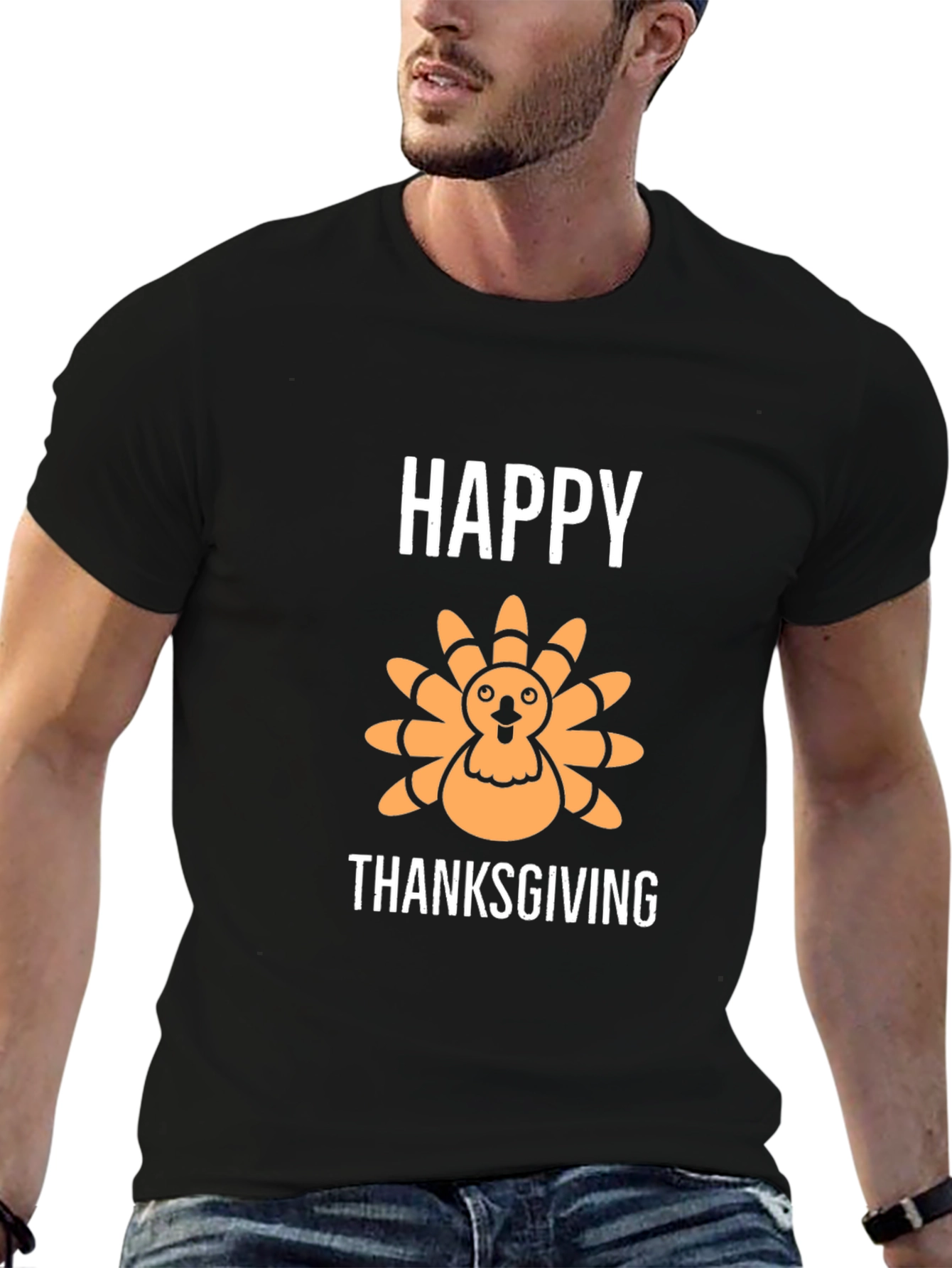 Happy Thanksgiving Turkey Graphic Tee
