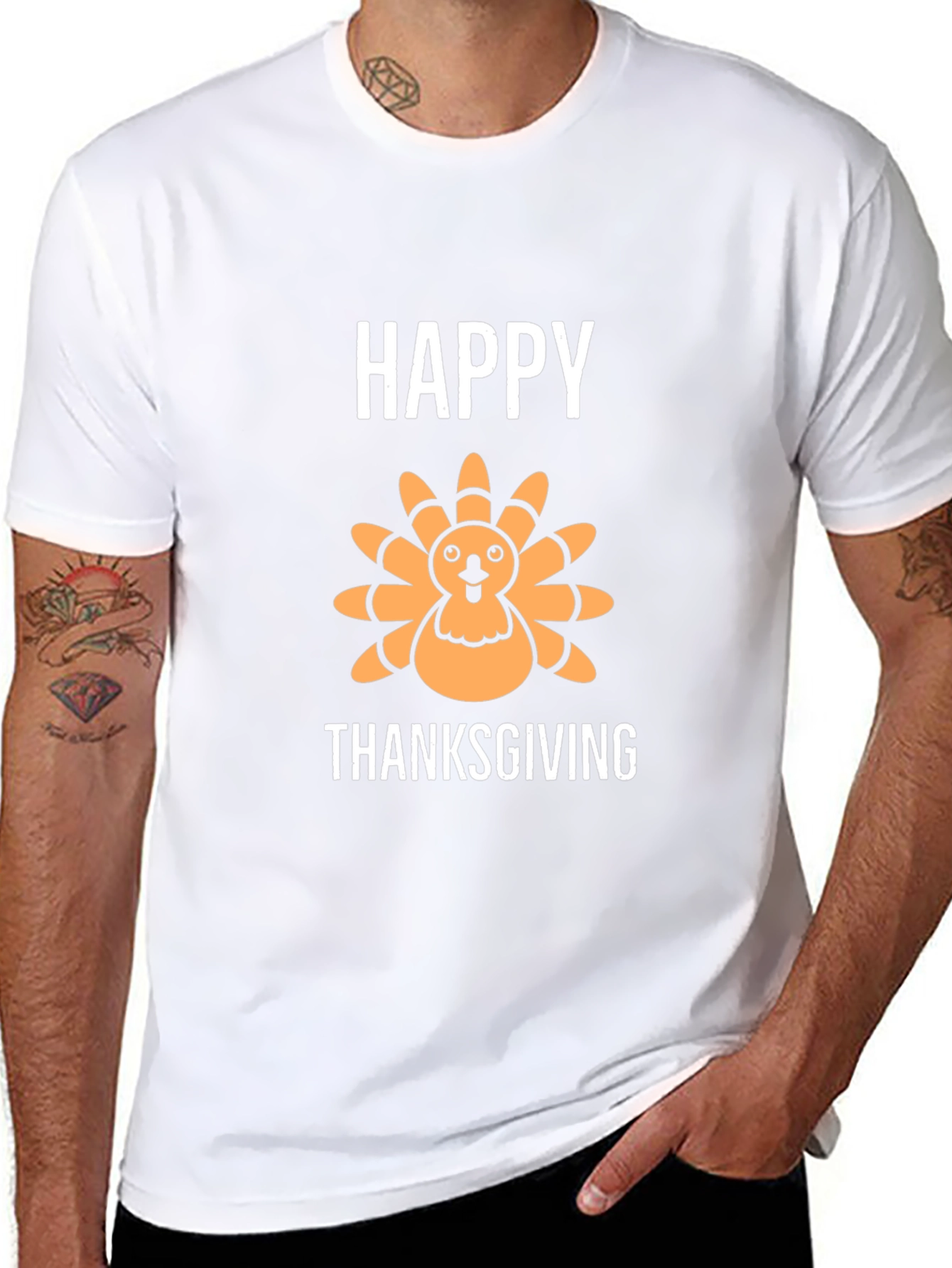 Happy Thanksgiving Turkey Graphic Tee
