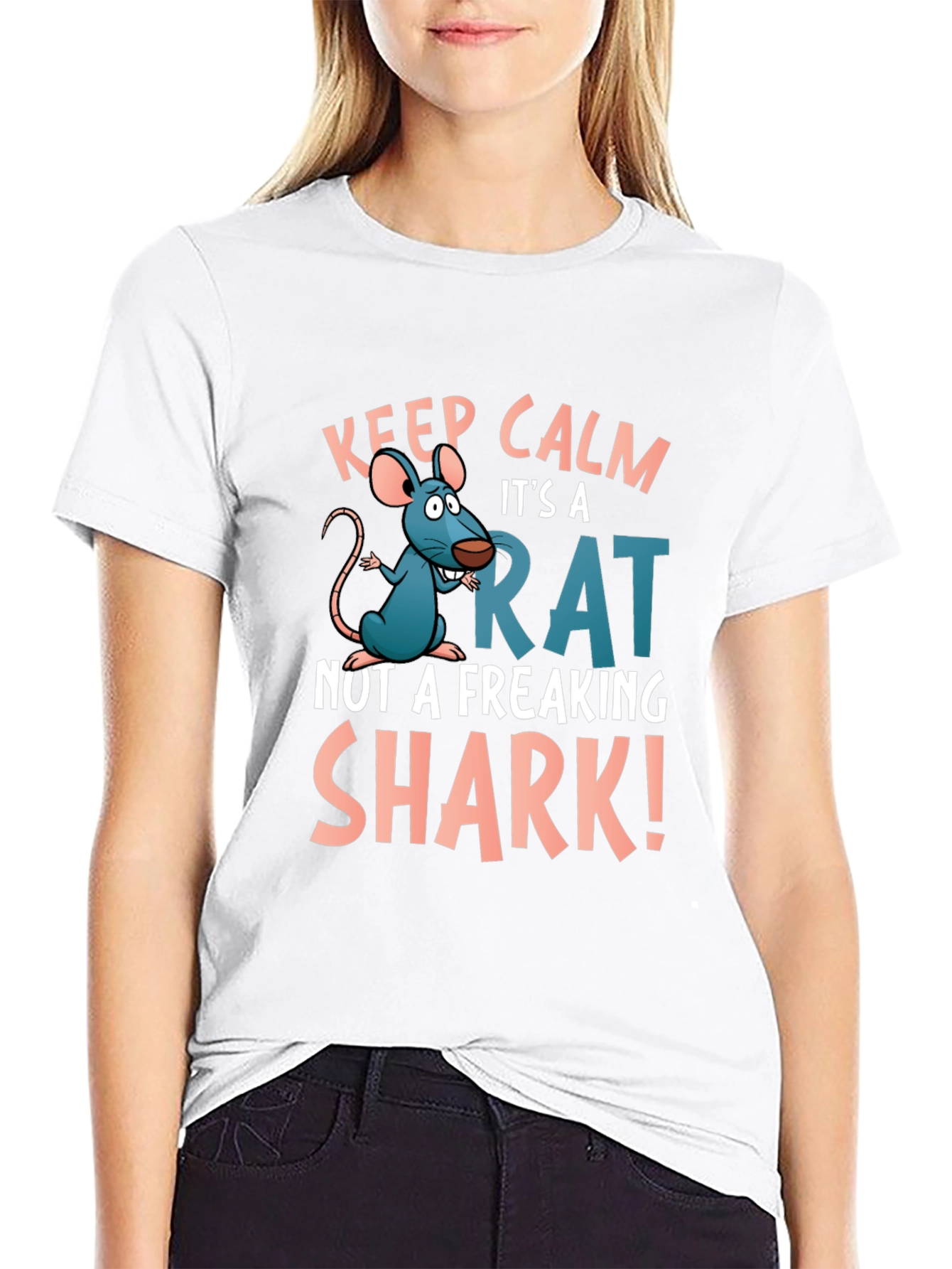 Keep Calm Rat T-Shirt: Funny Cartoon Rat Design