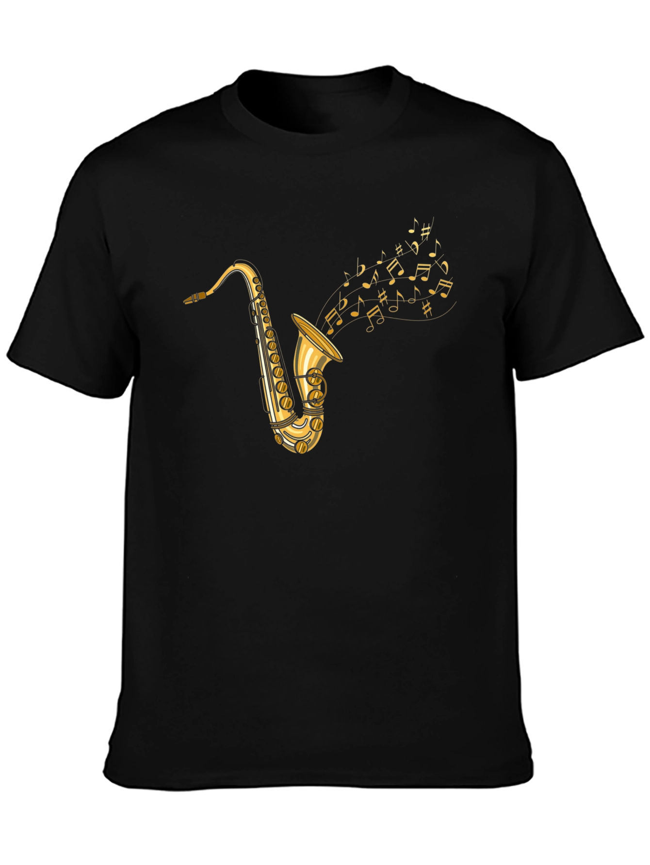 Saxophone Music Graphic T-Shirt - Stylish Musician Tee