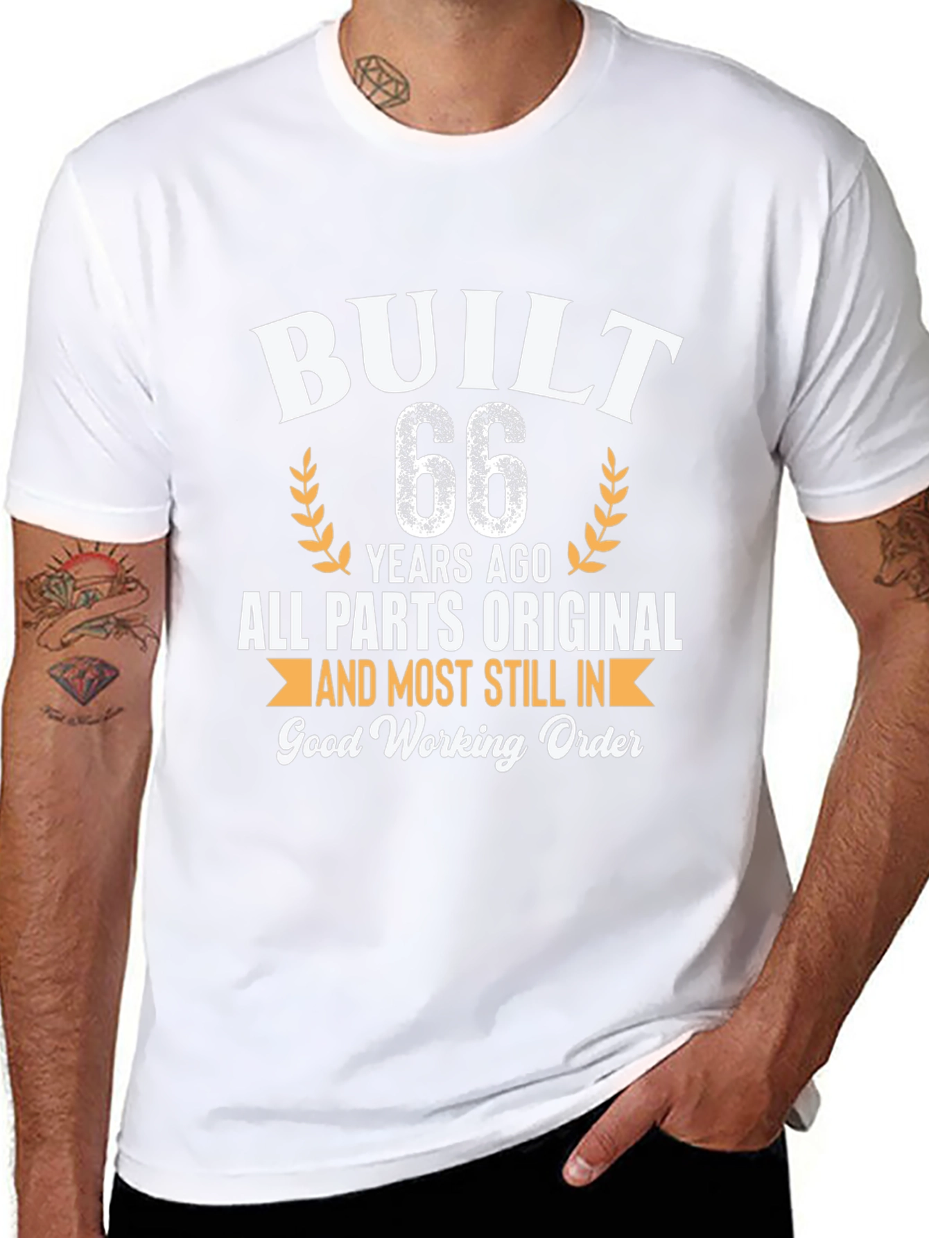 Built 66 Years Ago Funny Birthday T-Shirt