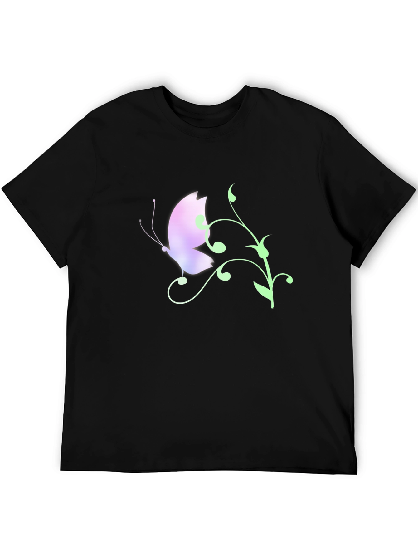 Butterfly Graphic Tee - Black Casual Shirt