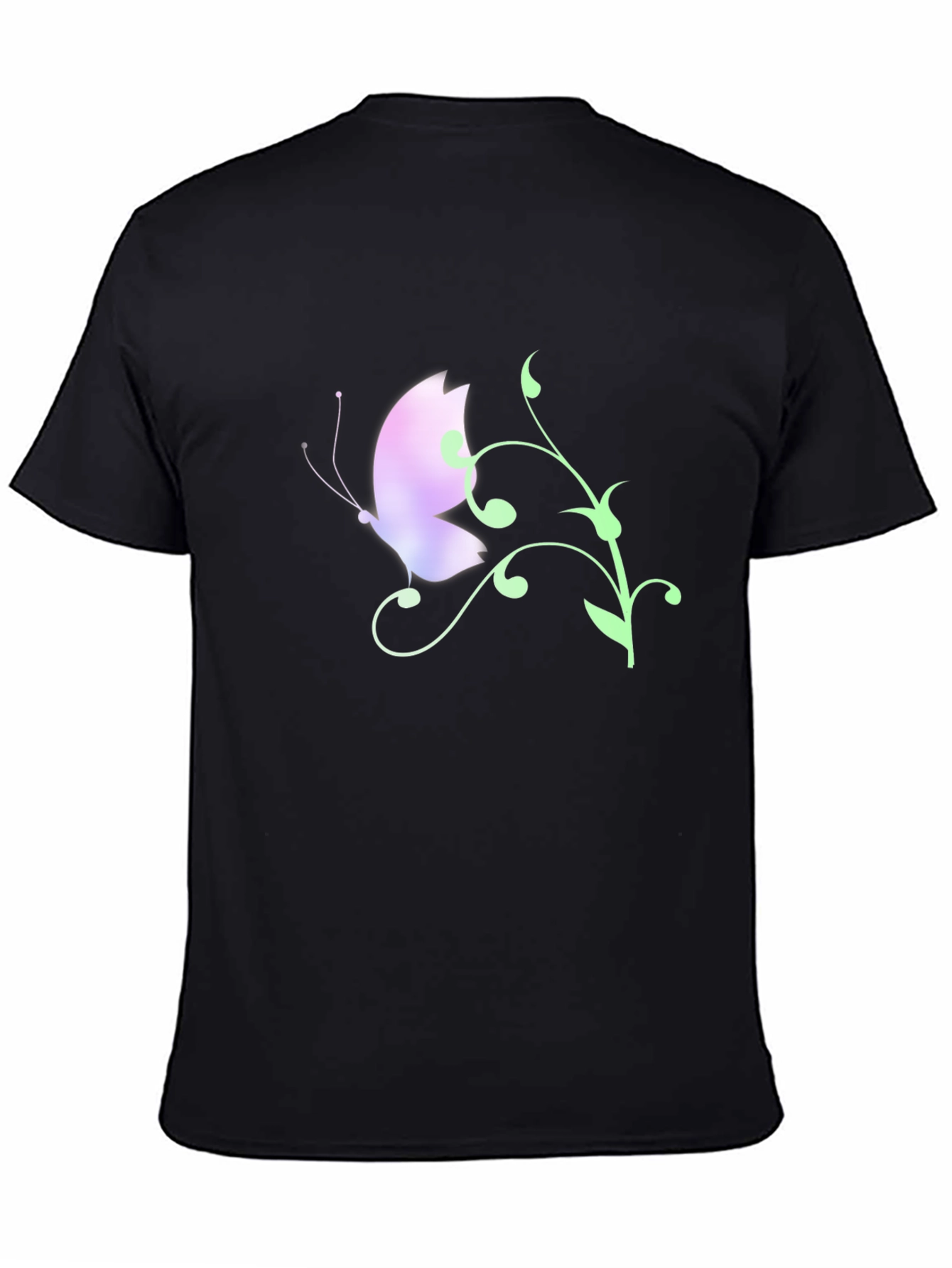 Butterfly Graphic Tee - Black Casual Shirt