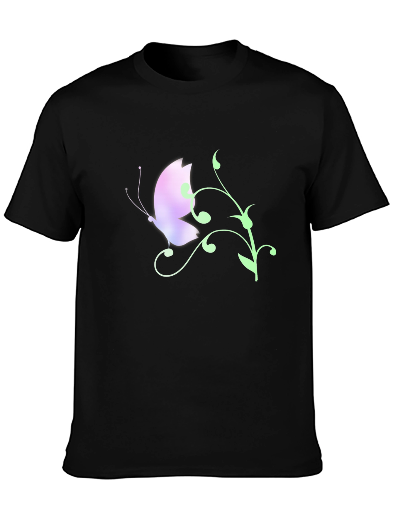 Butterfly Graphic Tee - Black Casual Shirt