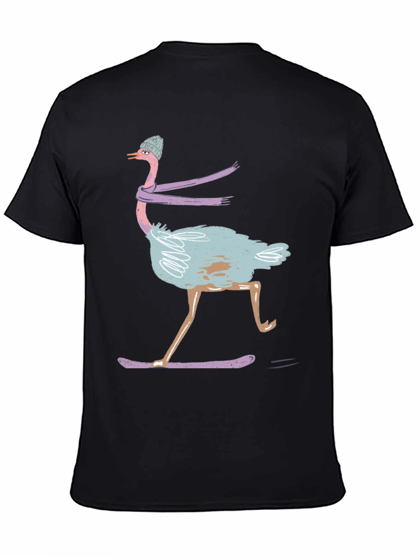 Ostrich Skateboard T-Shirt