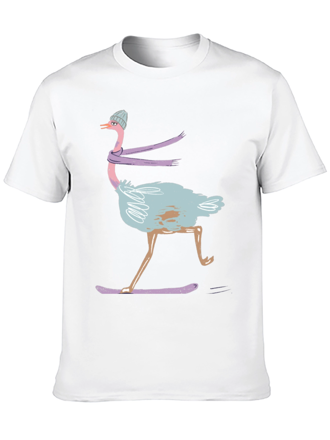 Ostrich Skateboard T-Shirt