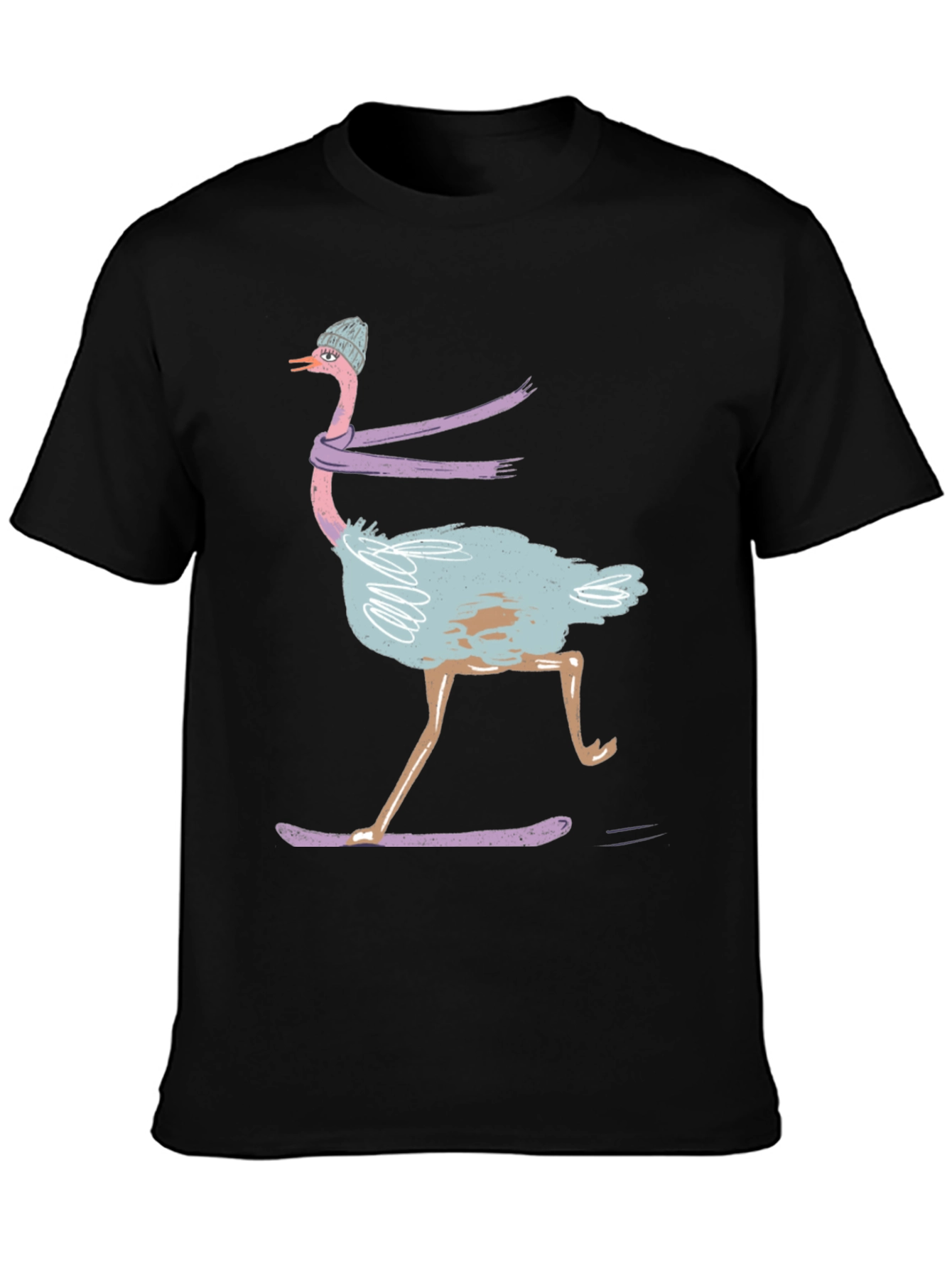 Ostrich Skateboard T-Shirt
