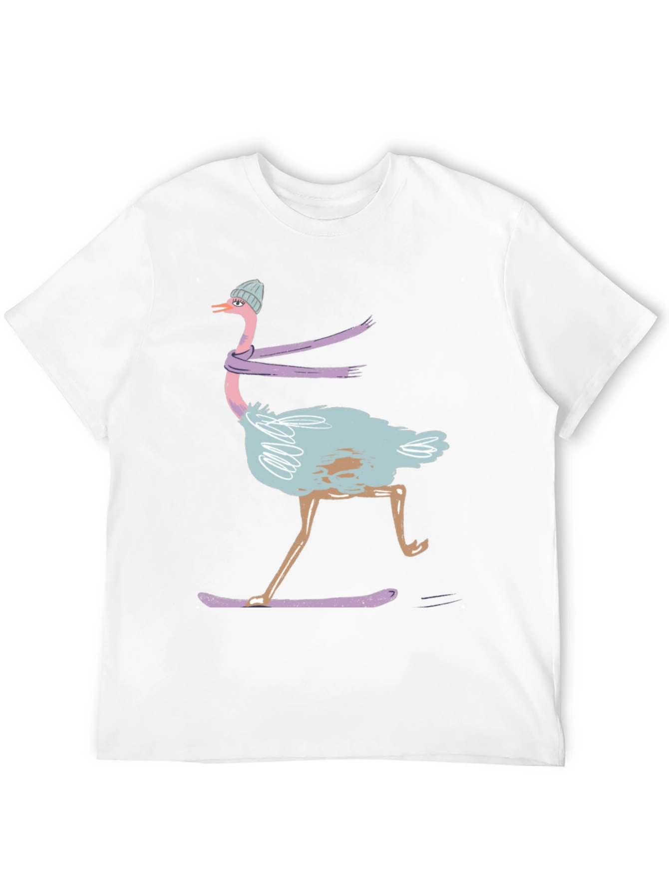 Ostrich Skateboard T-Shirt